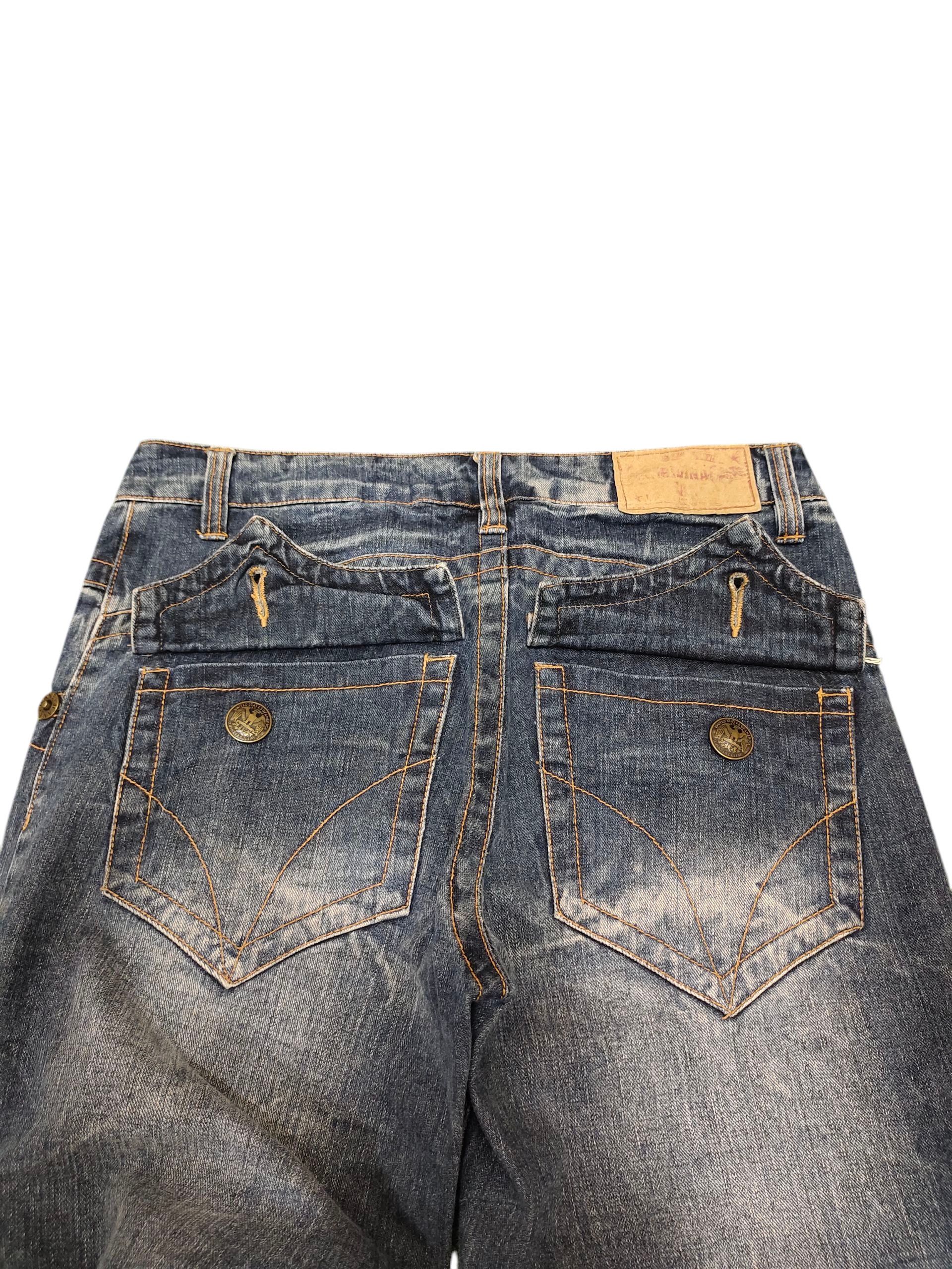 Tornado Mart Japanese Brand The Vintage Clawmark Distress Flare Jeans Size US 32 / EU 48 - 16 Thumbnail