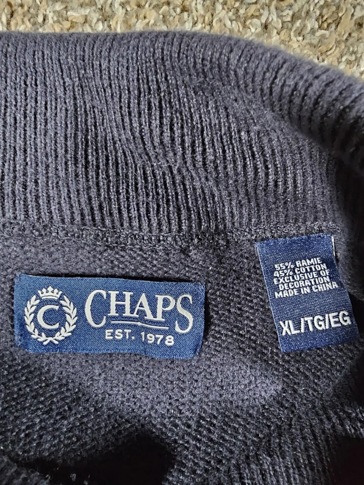 Chaps Chaps XL Cowl Neck Pocket Sweater Blue Size US XL / EU 56 / 4 - 3 Thumbnail
