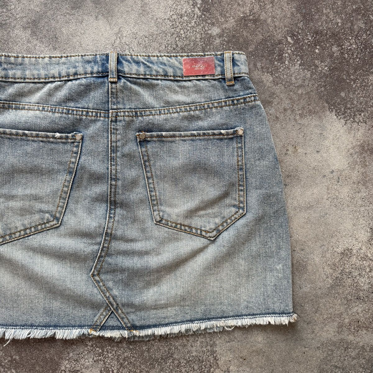 Morgan De Toi Morgan de Toi Vintage Sexy Y2K Asymmetric Denim Mini Skirt Size 27" / US 4 / IT 40 - 7 Thumbnail