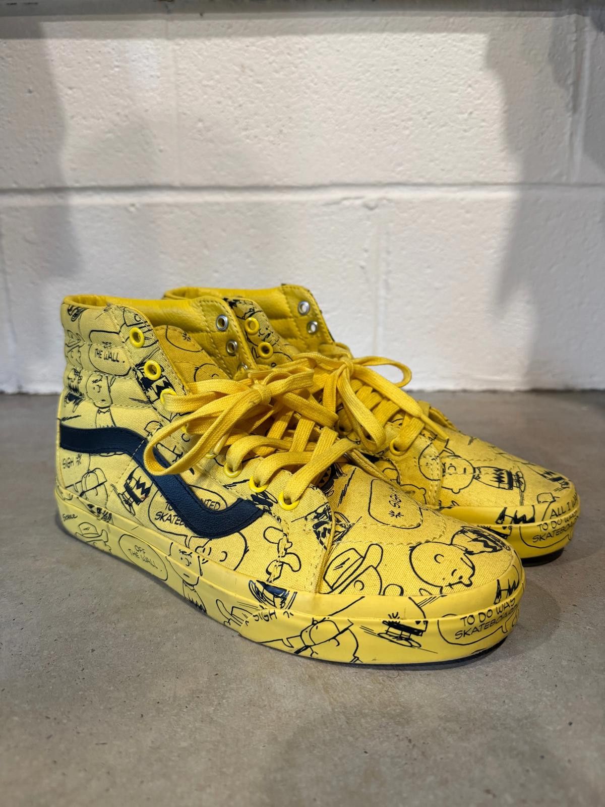 Vans Preowned Vans Sk8-Hi Peanuts Charlie Brown Sz 8.5M/10W Size US 8.5 / EU 41-42 - 2 Thumbnail