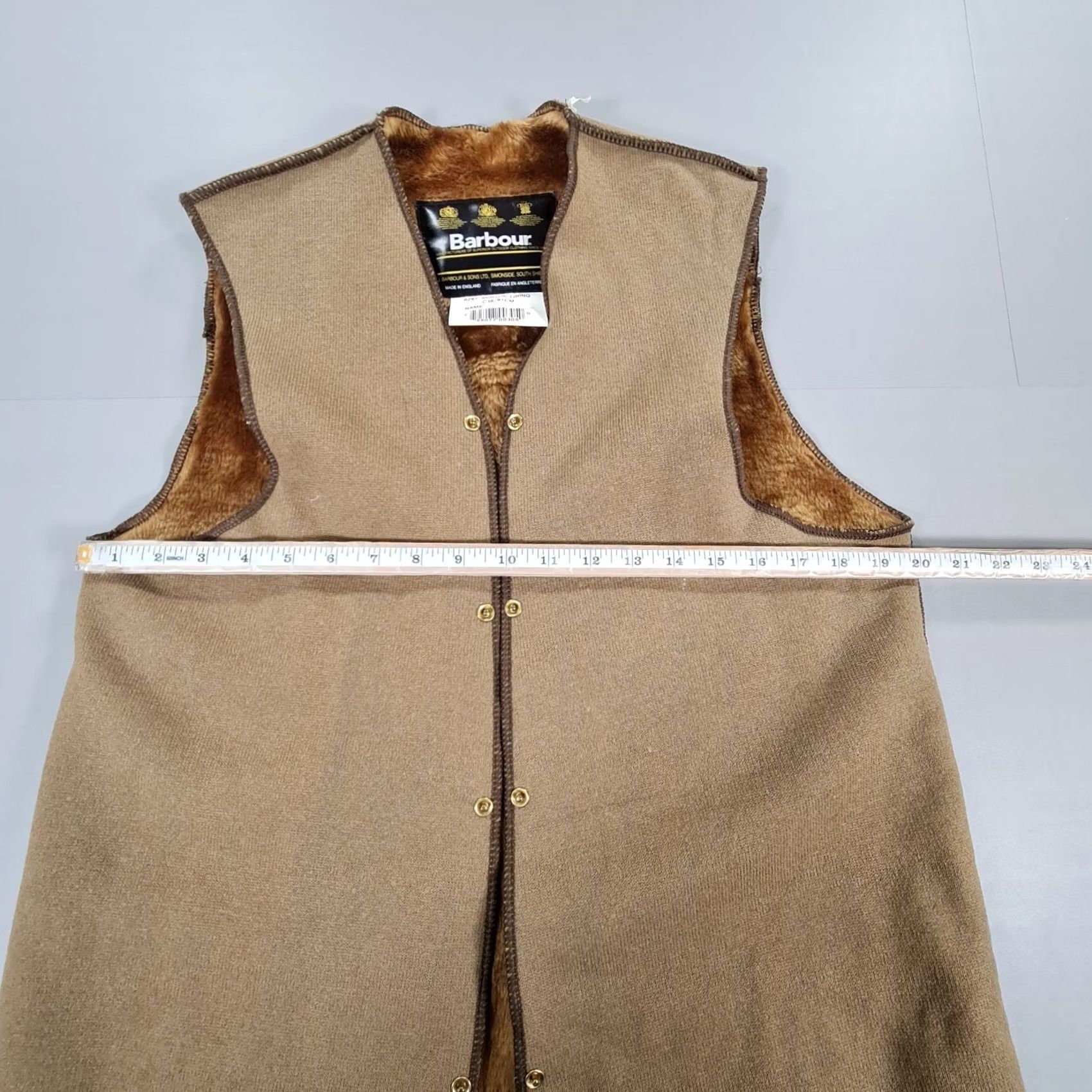 Barbour VINTAGE Barbour Liner Jacket Mens S Brown A297 C36 Pile For Beaufort Bedale Waxed Size US S / EU 44-46 / 1 - 3 Thumbnail