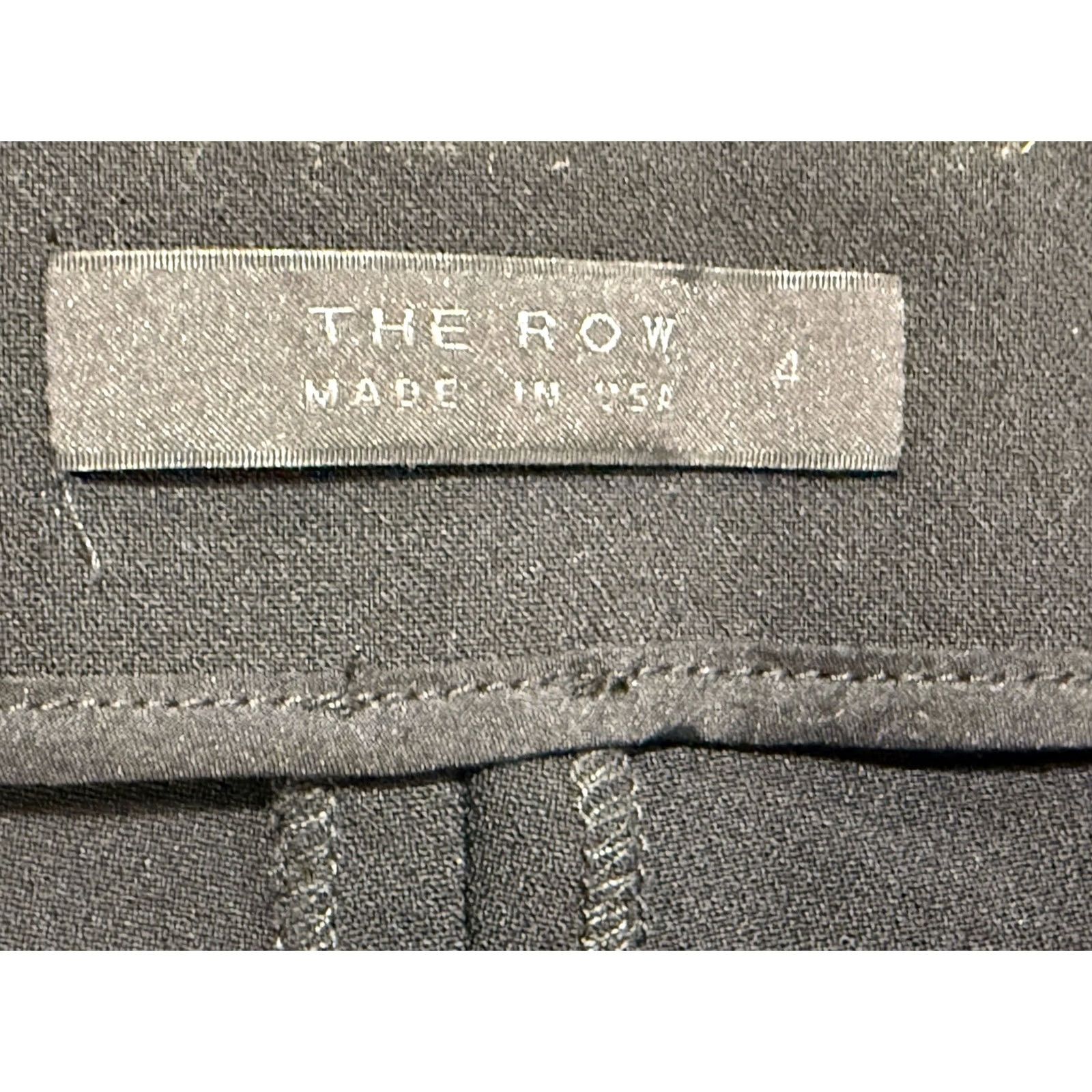 The Row THE ROW Black Virgin Wool Blend Flared Cropped Dress Pants Women's 4 USA Made Size 27" / US 4 / IT 40 - 2 Thumbnail
