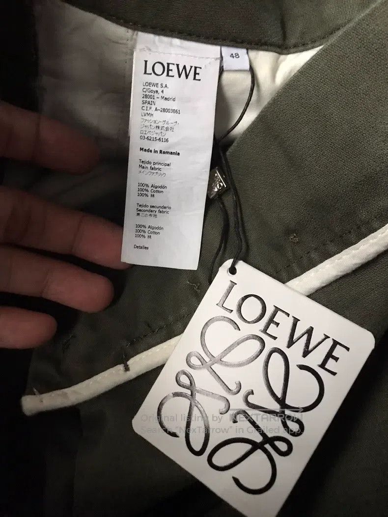 Loewe Loewe Casual pants, all-cotton material army green, asymme Size US 32 / EU 48 - 5 Thumbnail