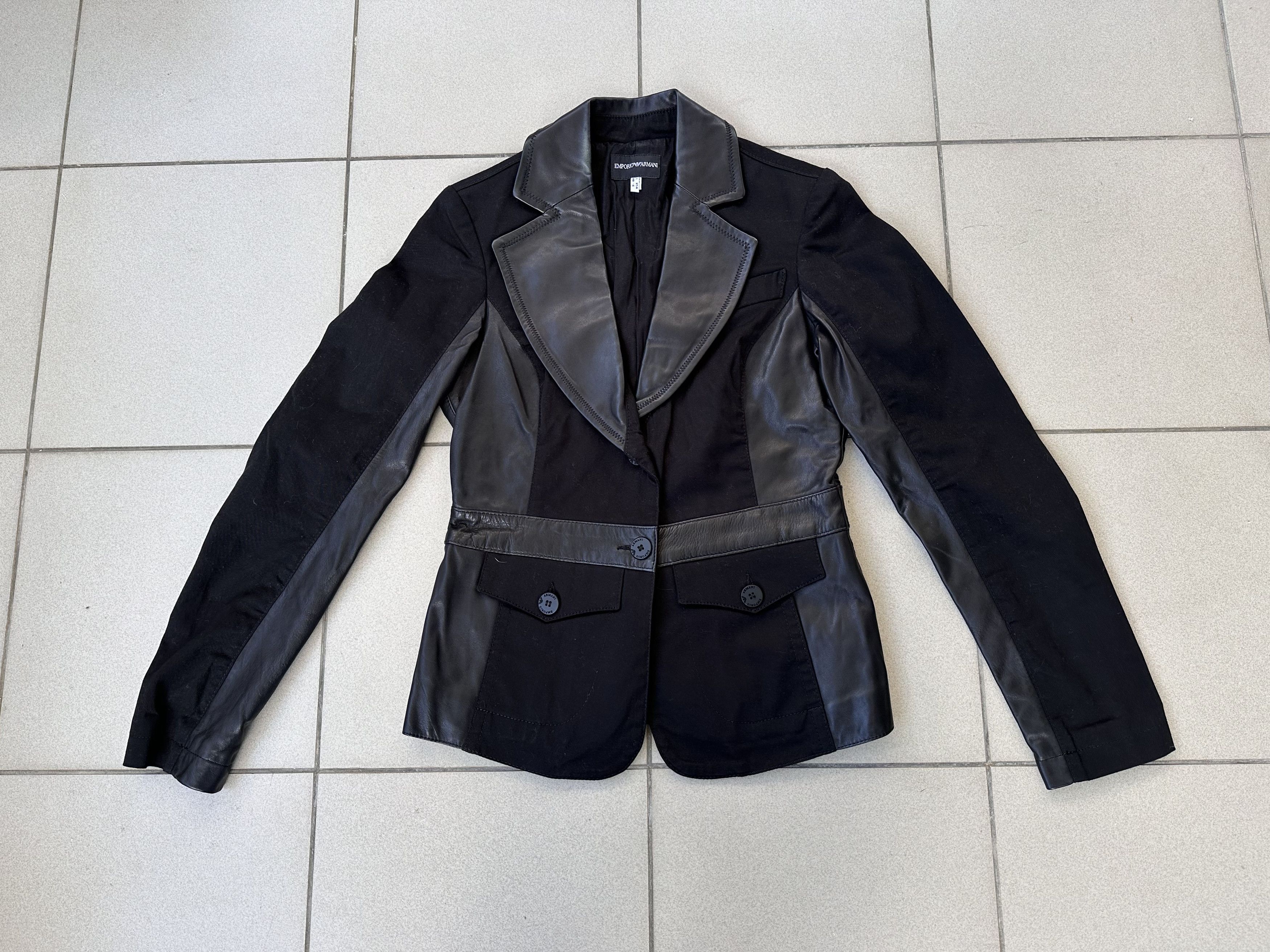 Emporio Armani Emporio Armani women leather jacket striped Size M / US 6-8 / IT 42-44 - 3 Thumbnail