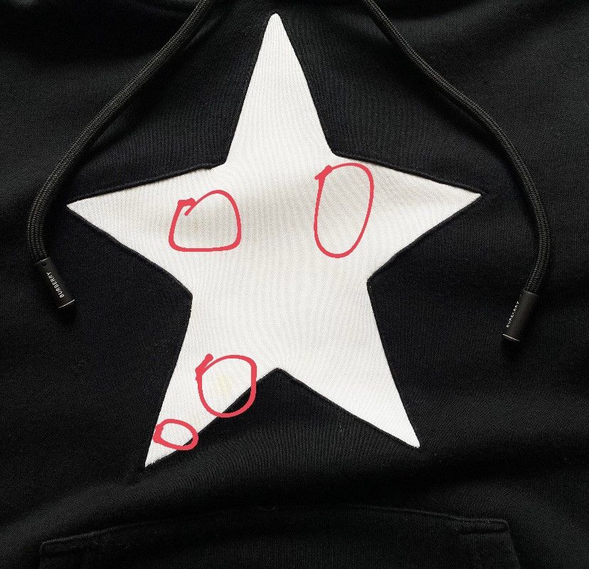 Burberry Burberry Star Motif Big Logo Black/White Hoodie Size US S / EU 44-46 / 1 - 4 Thumbnail