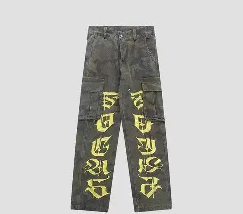 Japanese Brand Retro street camouflage workwear straight denim trousers Size US 32 / EU 48 - 2 Thumbnail