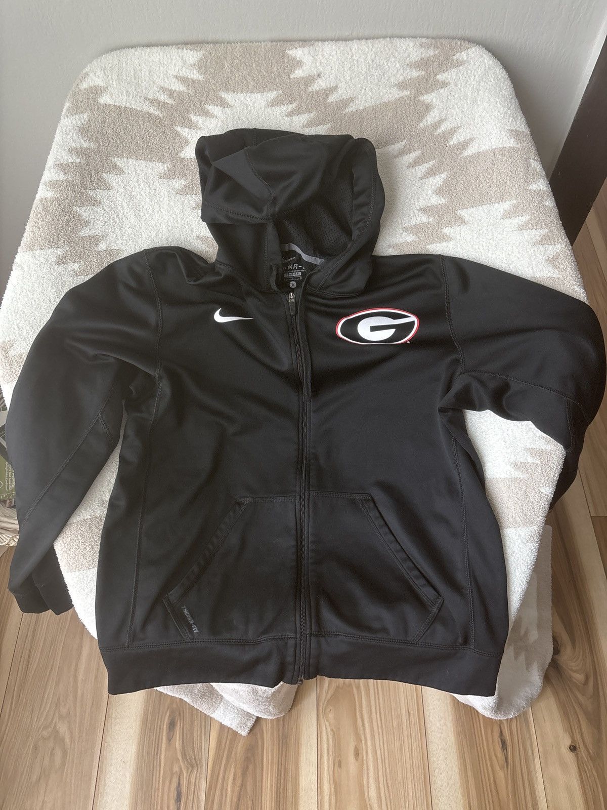 Nike Georgia Bulldogs Black Zip Up Hoodie Size US L / EU 52-54 / 3 - 2 Thumbnail