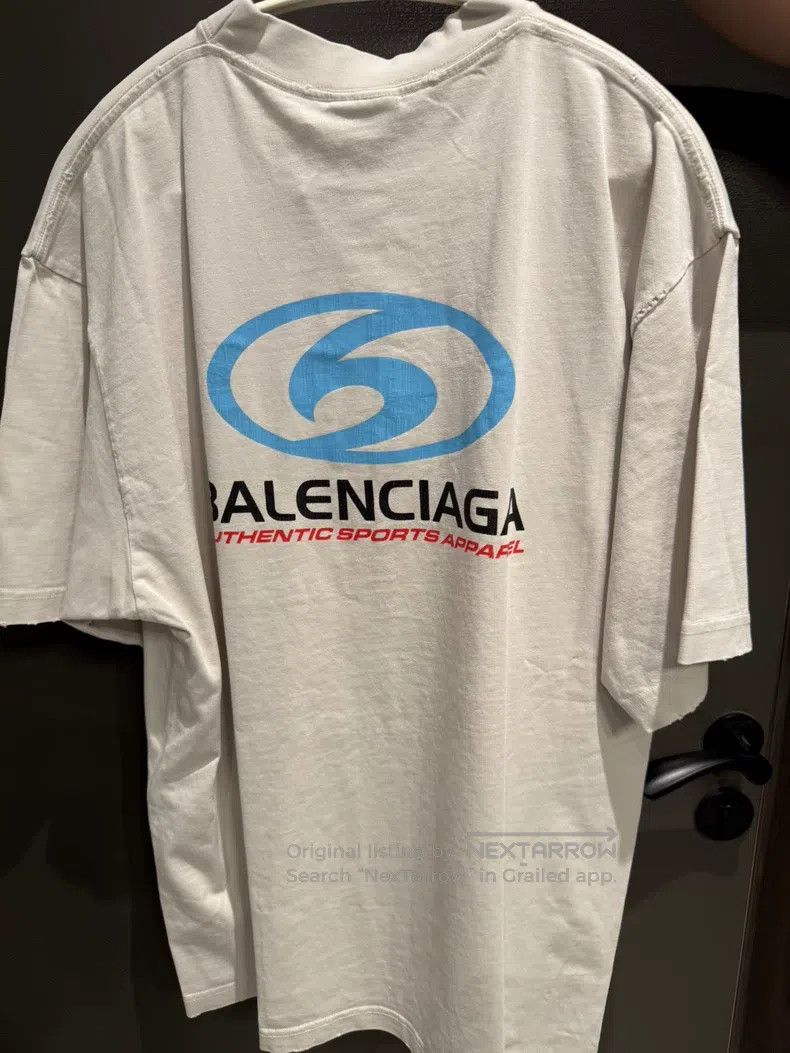 Balenciaga Balenciaga Logo Printed Loose Round Neck Short Sleeve T-sh Size US XS / EU 42 / 0 - 3 Thumbnail