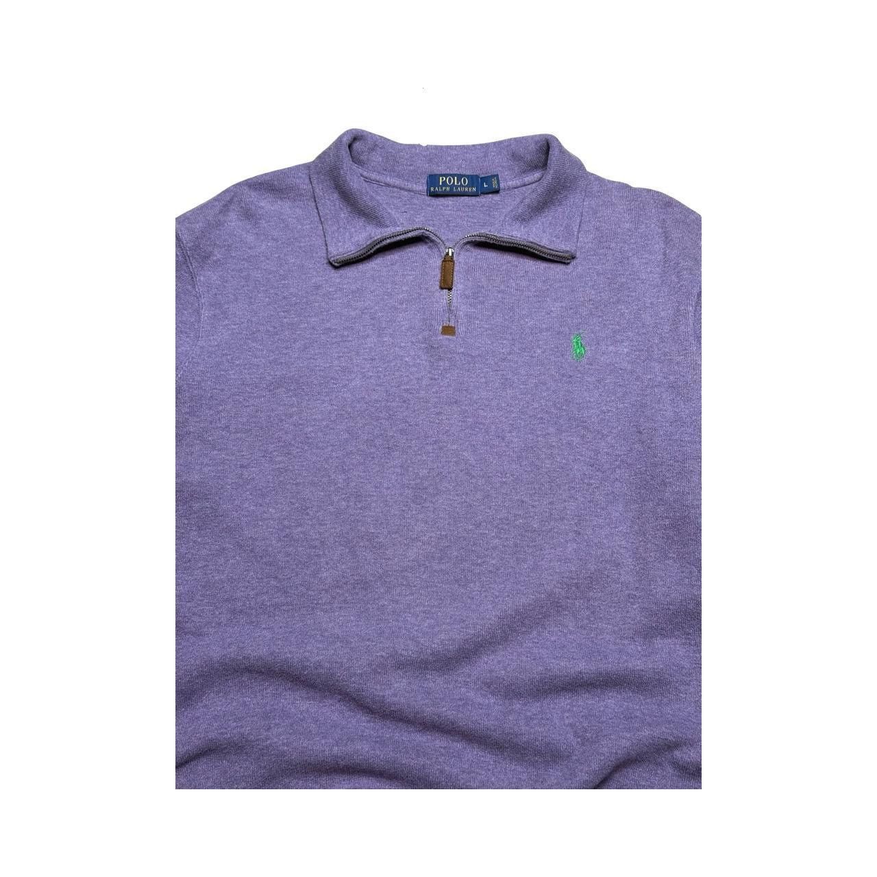 Vintage Vintage Polo Ralph Lauren Quarter Zip Sweater Size US L / EU 52-54 / 3 - 2 Thumbnail
