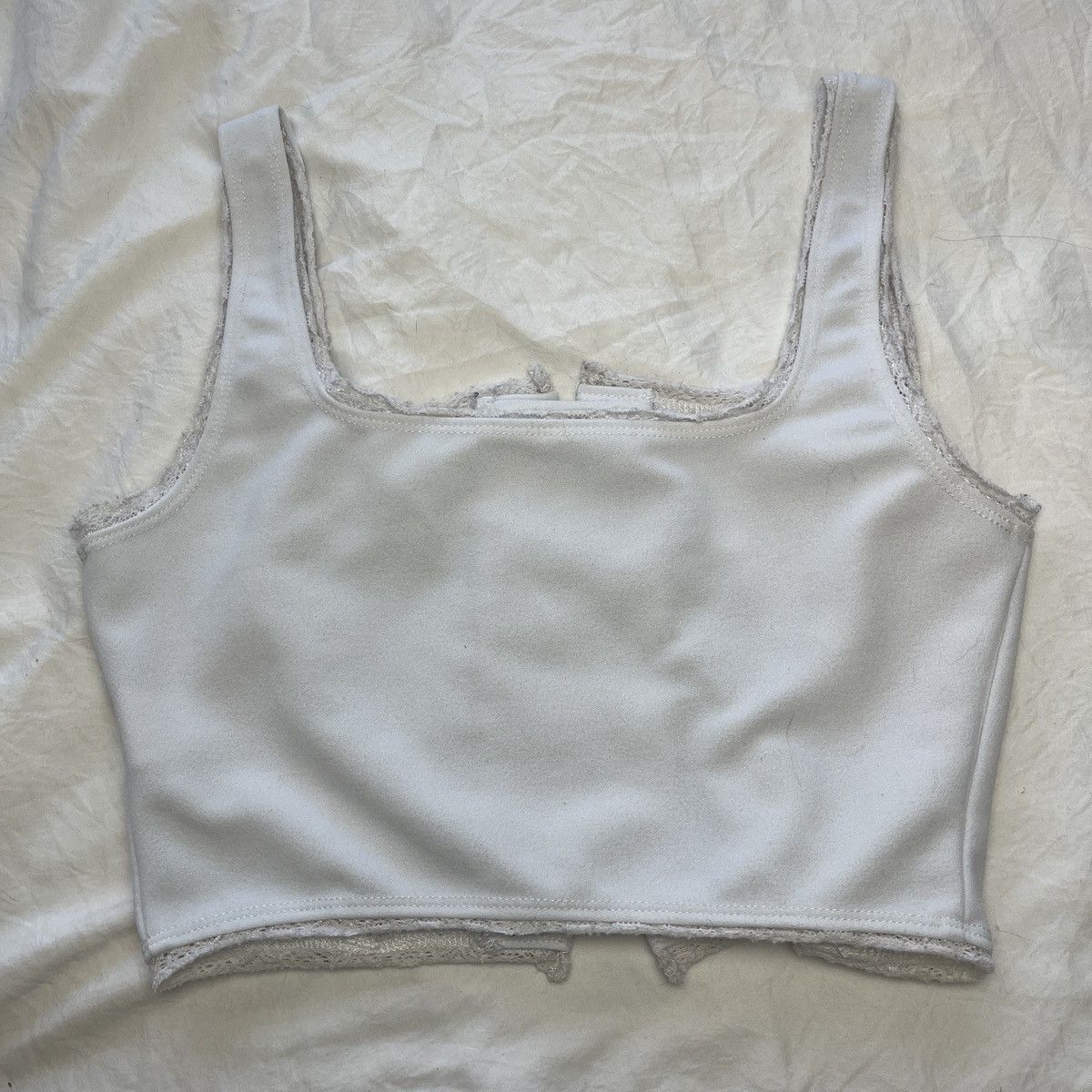 Shein SHEIN white floral corset top (missing corset ties) Size XS / US 0-2 / IT 36-38 - 2 Thumbnail