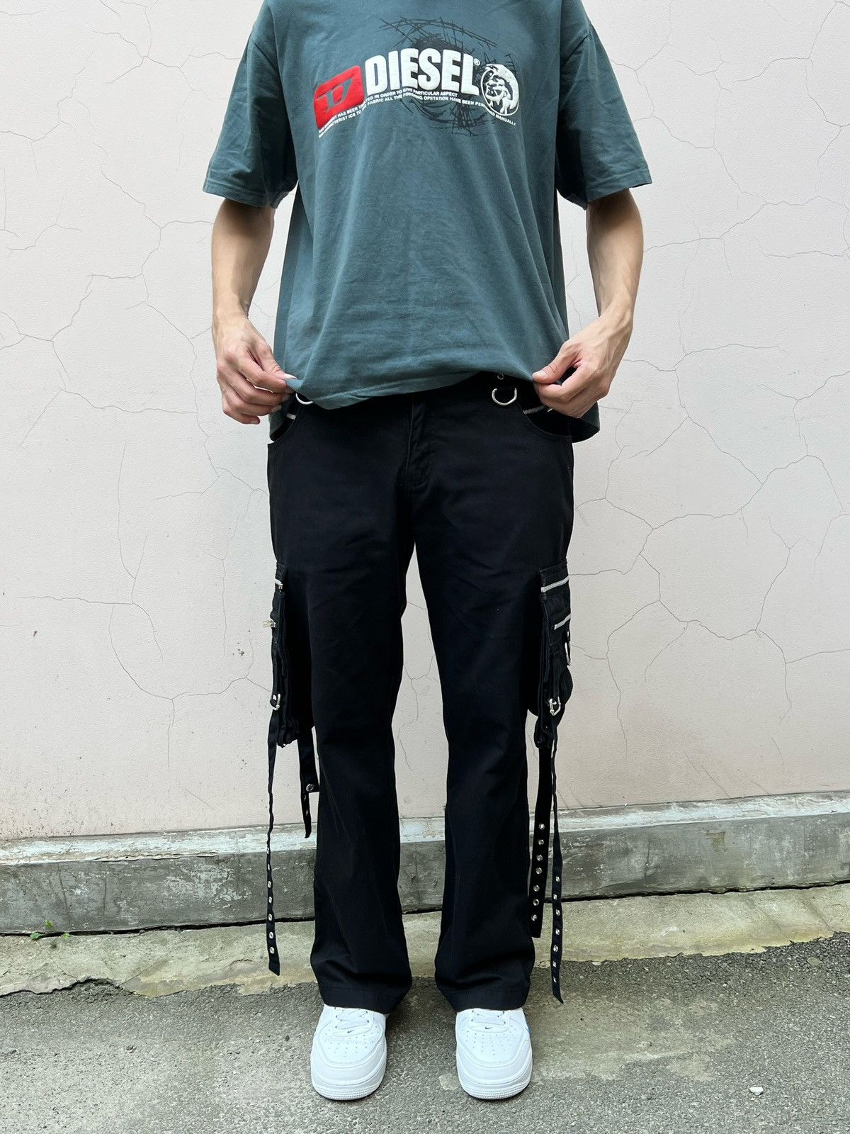Japanese Brand Vintage Bondage Cargo Pant queen of darkness rock Size US 36 / EU 52 - 9 Thumbnail