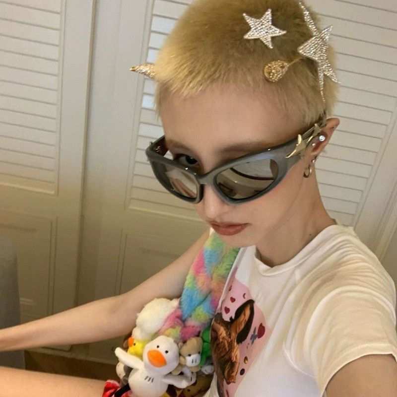 VIBE Vintage Street ins style custom avant-garde sunglasses Size ONE SIZE - 4 Thumbnail