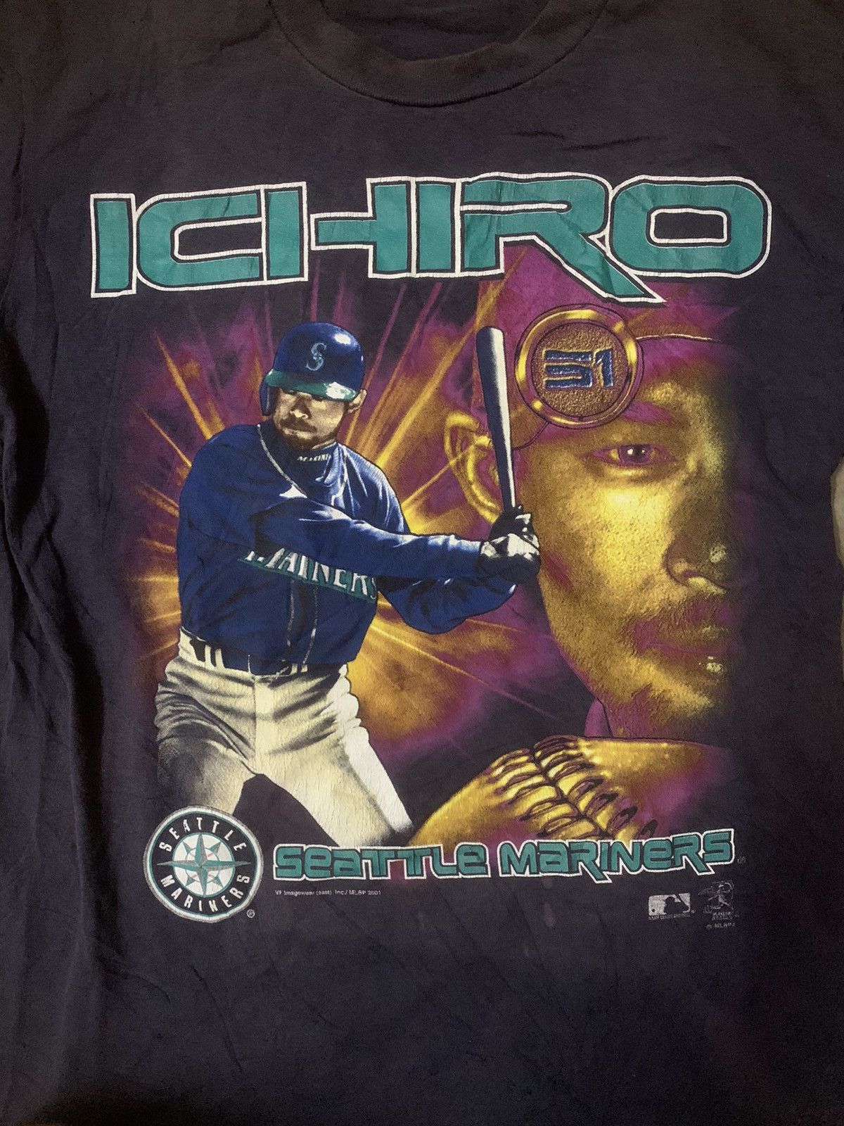 MLB × Vintage Vintage Y2K Ichiro Seattle Mariners Tee Size US M / EU 48-50 / 2 - 3 Thumbnail
