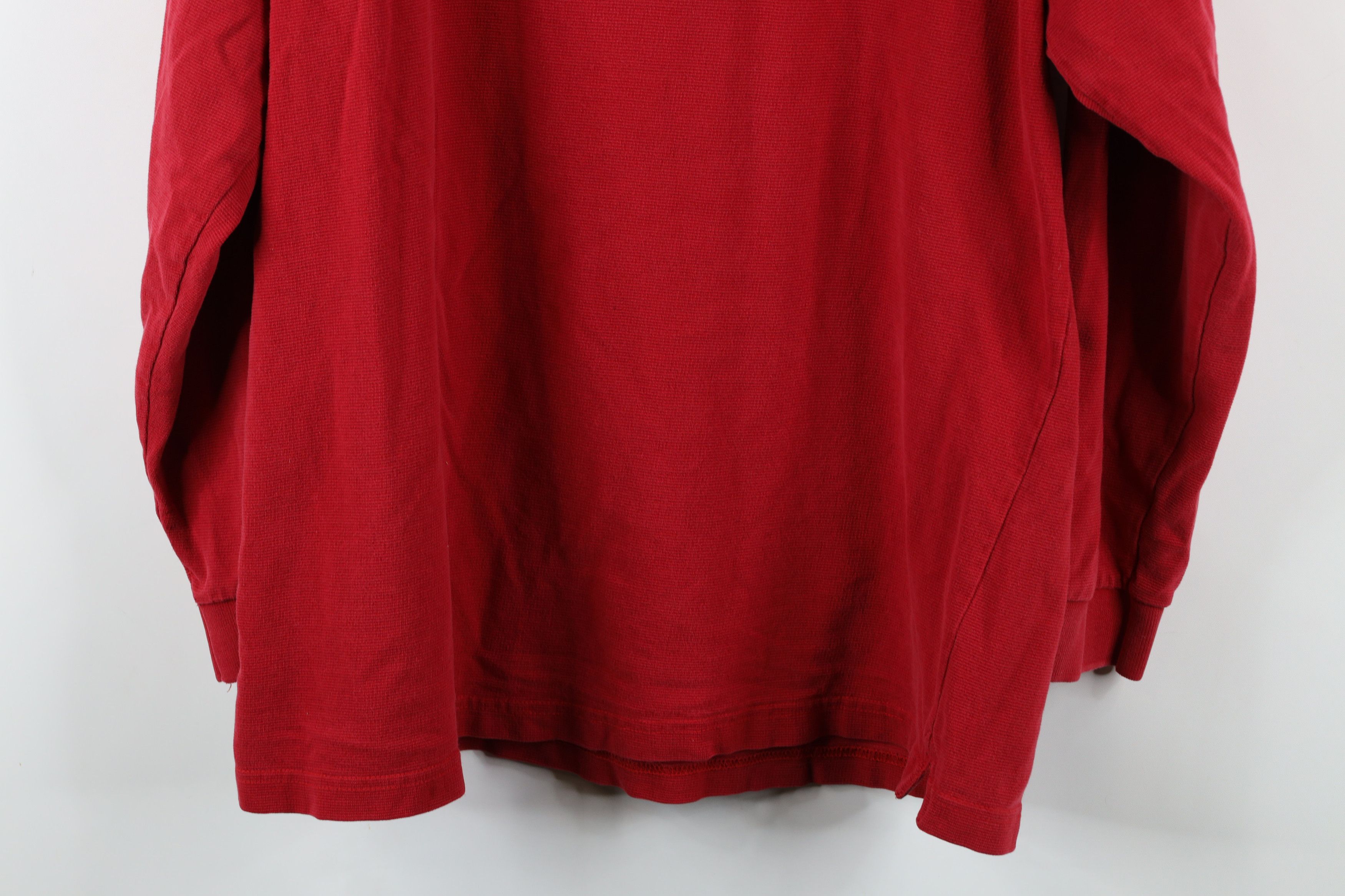 Ralph Lauren × Vintage Vintage 90s Chaps Ralph Lauren Waffle Knit Henley T-Shirt Size US XL / EU 56 / 4 - 12 Thumbnail