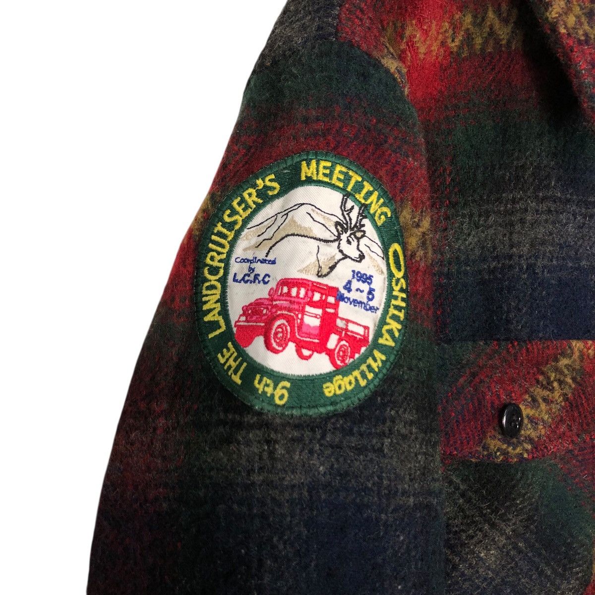 Vintage 📌Vintage Wool Work Jacket Melton Tartan Design Blanket Size US L / EU 52-54 / 3 - 12 Thumbnail