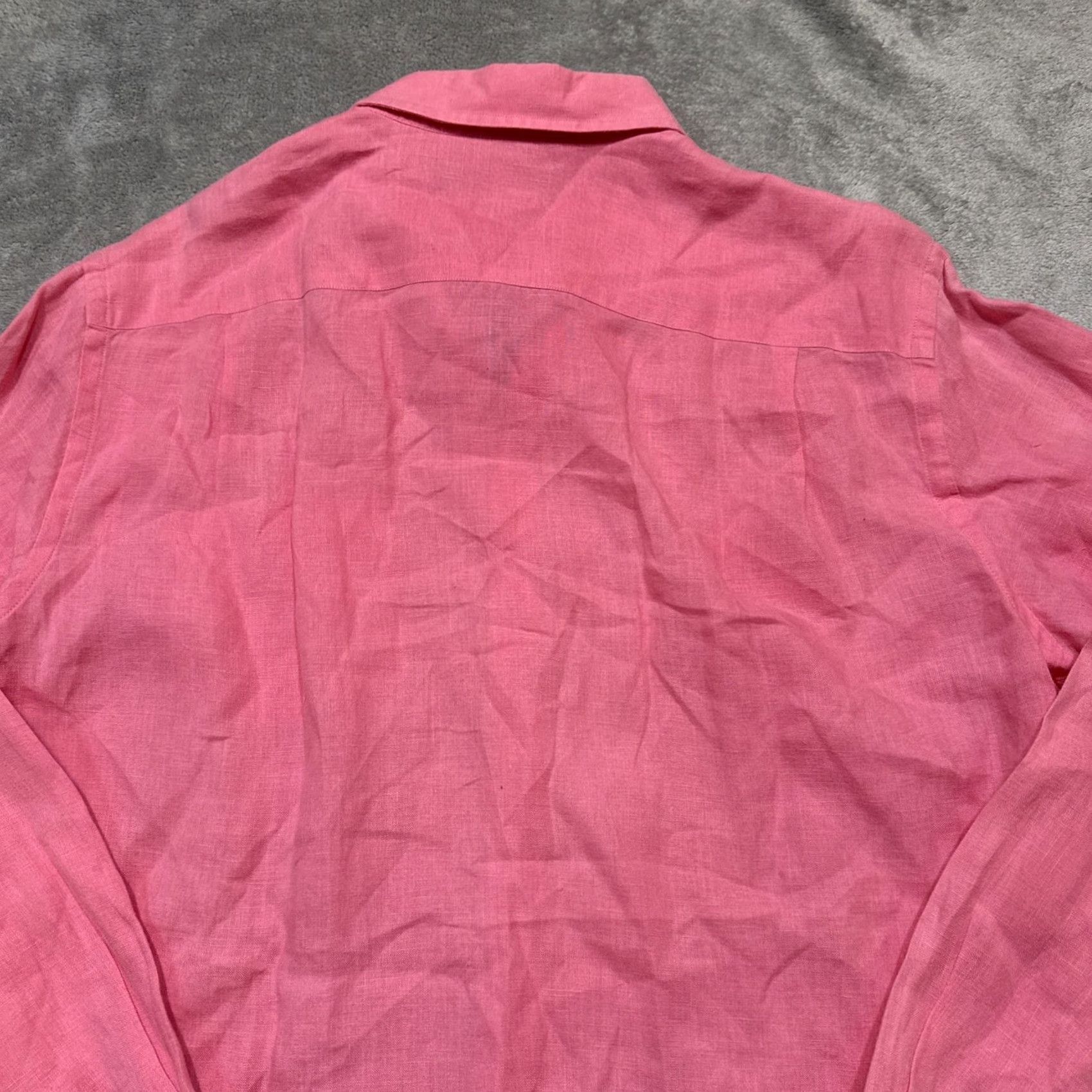Vilebrequin Vilebrequin Shirt Men's L Pink Linen Button Front Turtle Logo Pocket L/S euc Size US L / EU 52-54 / 3 - 7 Thumbnail