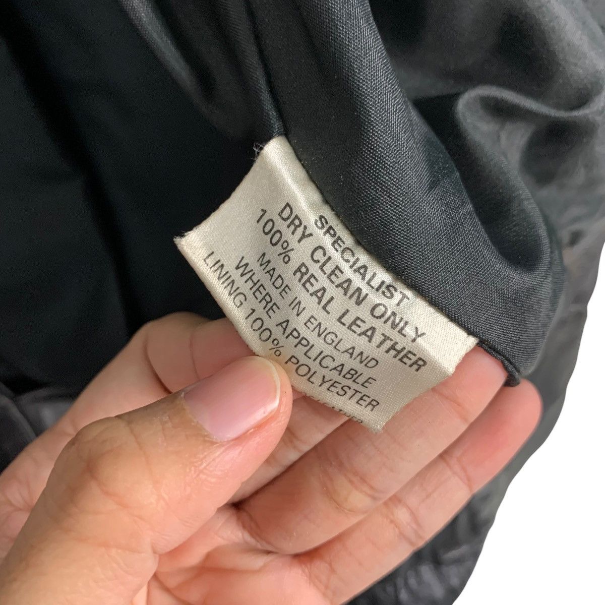 Vintage GENEL England Real Leather Double Collar Jacket #2164-C95 Size US L / EU 52-54 / 3 - 16 Thumbnail
