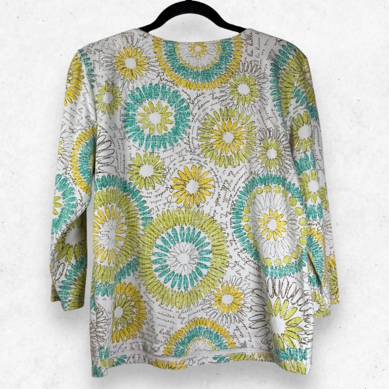 Other Ruby Road Petite Beaded Keyhole Neckline Shirt Women's Sz L Size L / US 10 / IT 46 - 2 Thumbnail
