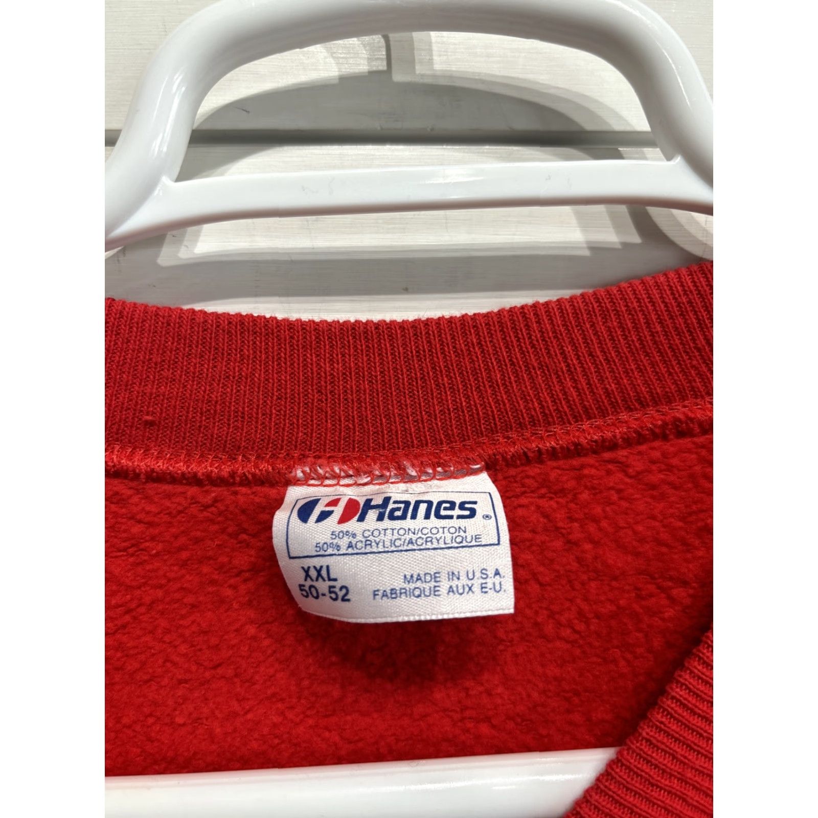 Hanes VINTAGE Hanes Sweatshirt Mens XXL Raglan Red Bowling Alley 80s Raglan Crew Neck Graphic Print Size US XXL / EU 58 / 5 - 4 Thumbnail