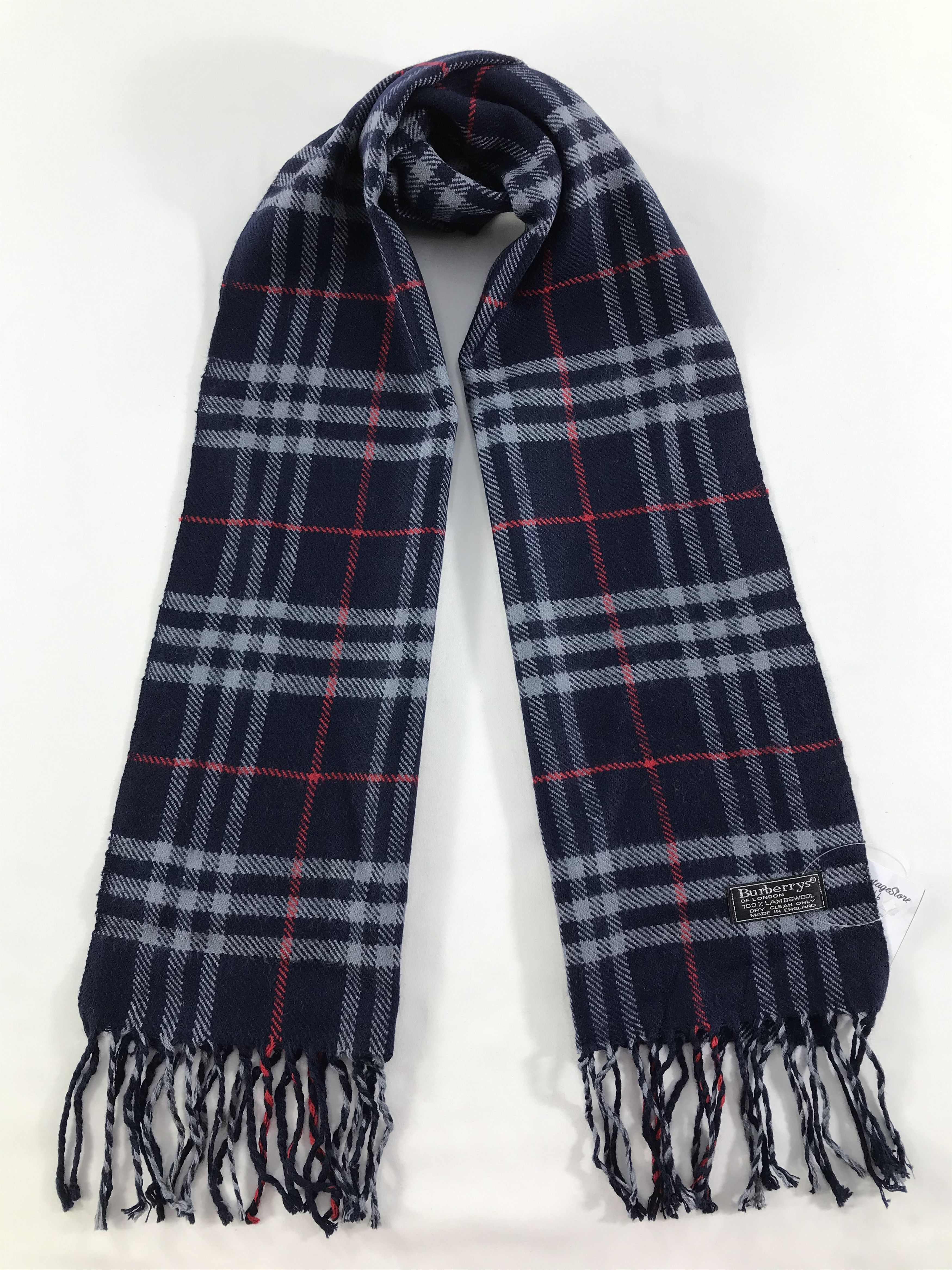 Burberry × Vintage Burberry Scarf / Muffler / Neckwear - WW2616 Size ONE SIZE - 1 Thumbnail