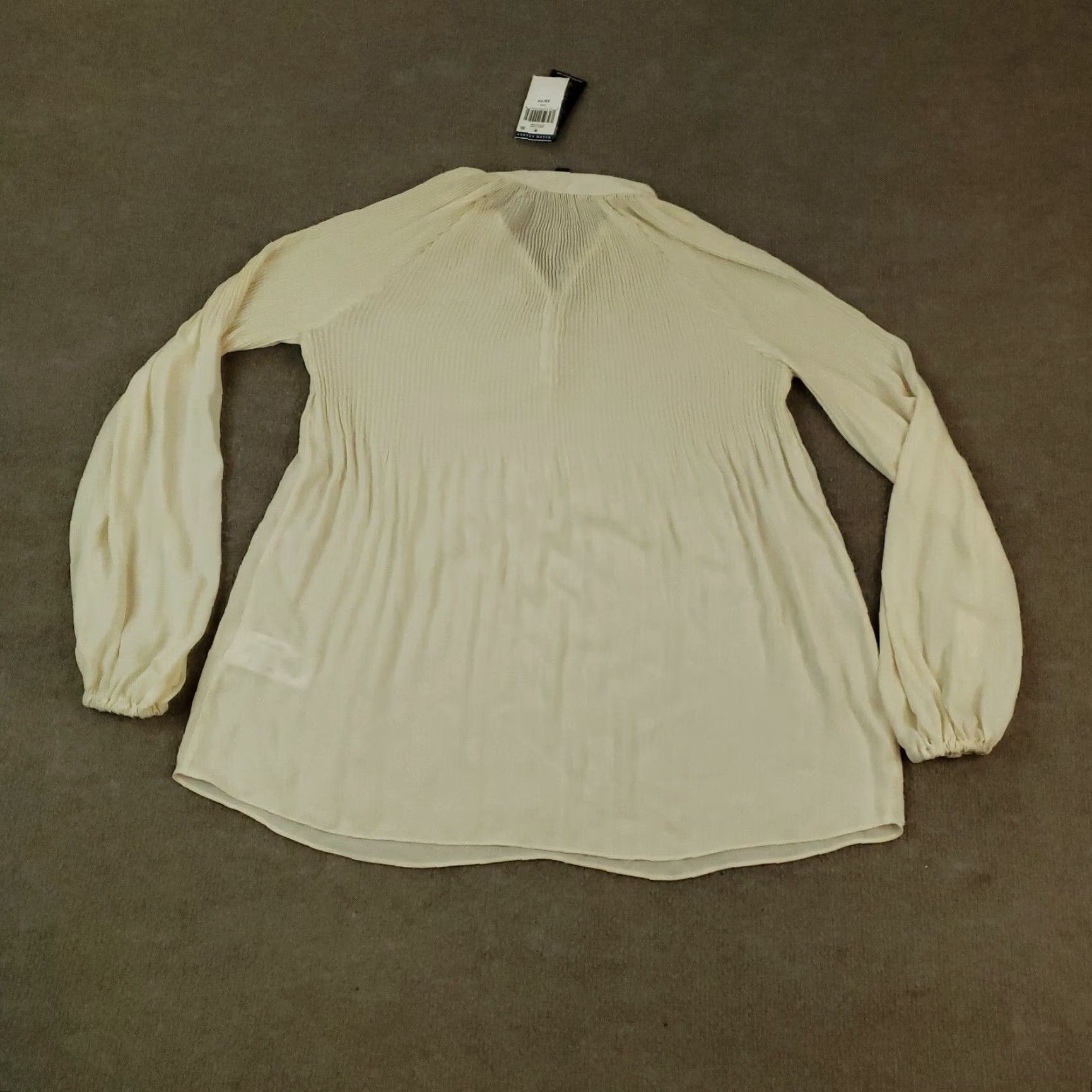 Ralph Lauren VINTAGE Lauren Ralph Lauren Shirt Womens XS Beige Long Sleeve Sheer Button-Up Casual Preppy Classic Size XS / US 0-2 / IT 36-38 - 8 Thumbnail