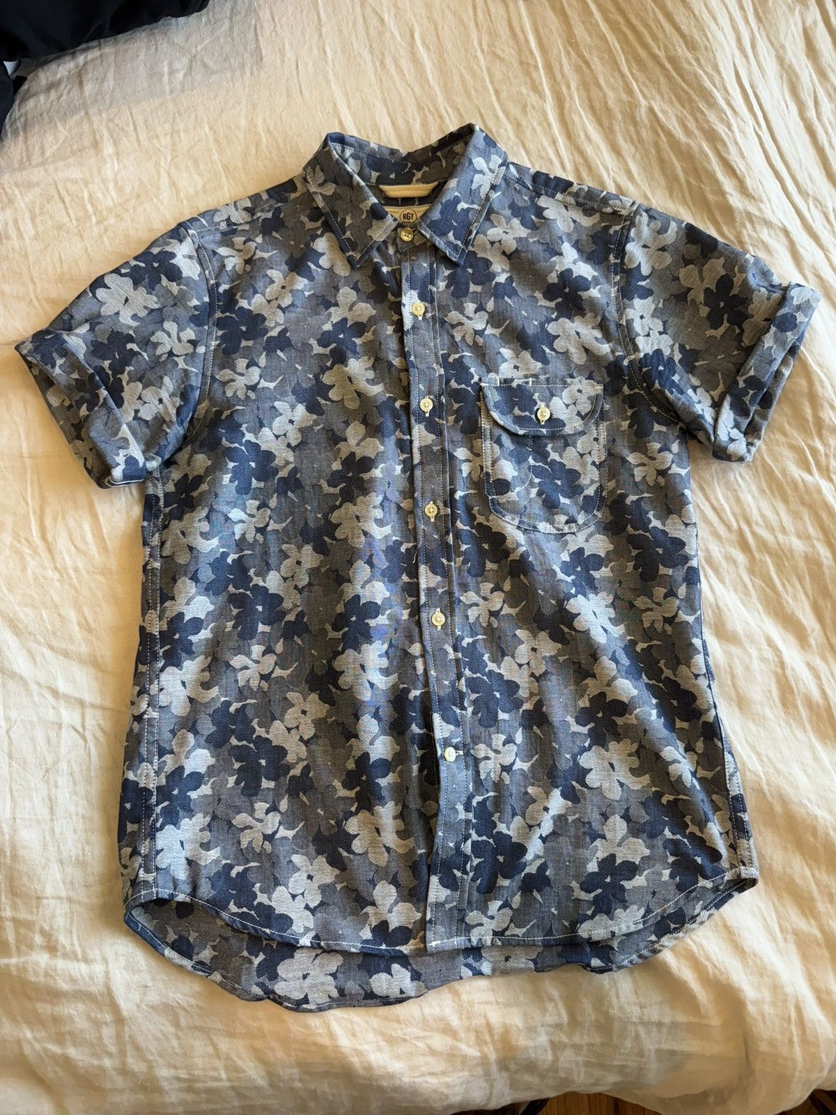 Rogue Territory Rogue Territory Maker Shirt // Indigo Floral Jacquard - S Size US S / EU 44-46 / 1 - 2 Thumbnail