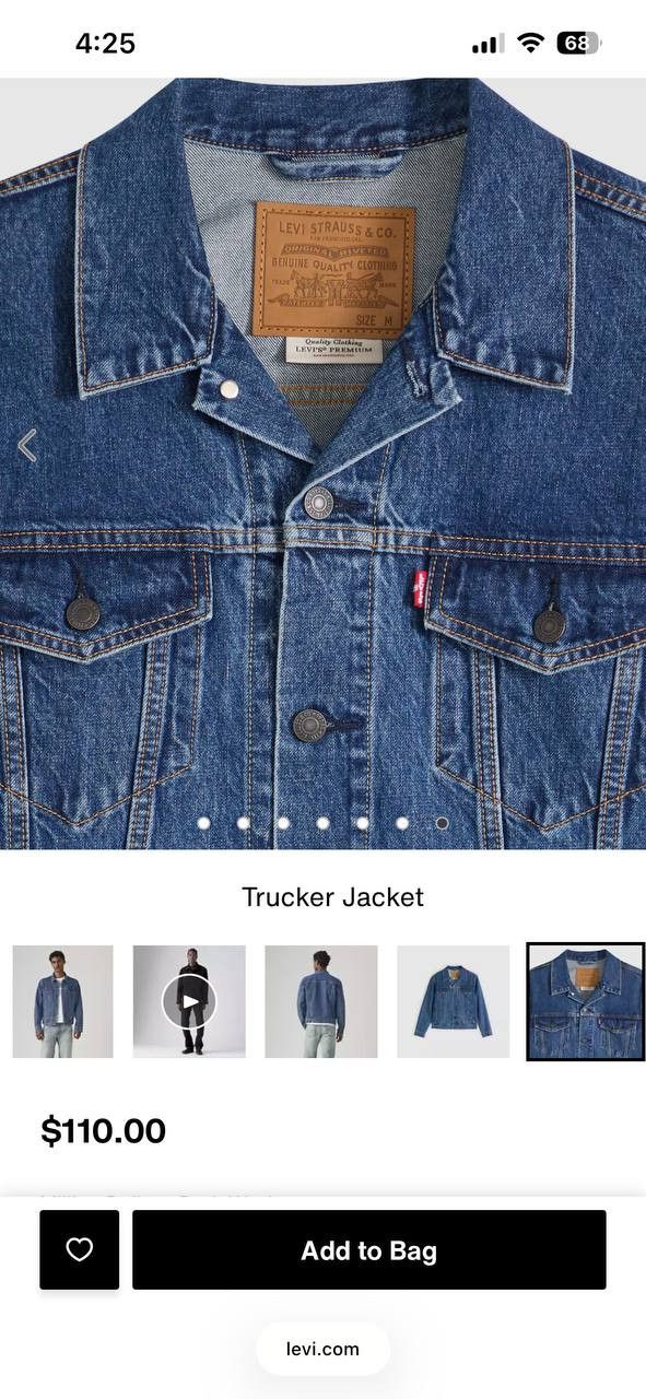 Levi's Levi's Denim Jacket Size US XXL / EU 58 / 5 - 4 Thumbnail