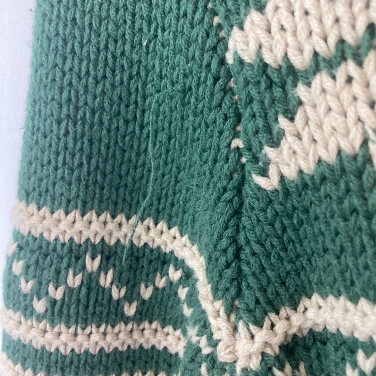 Urban Outfitters Urban Outfitters Knit Fair Isle Green White Holiday Sweater Size XS / US 0-2 / IT 36-38 - 4 Thumbnail