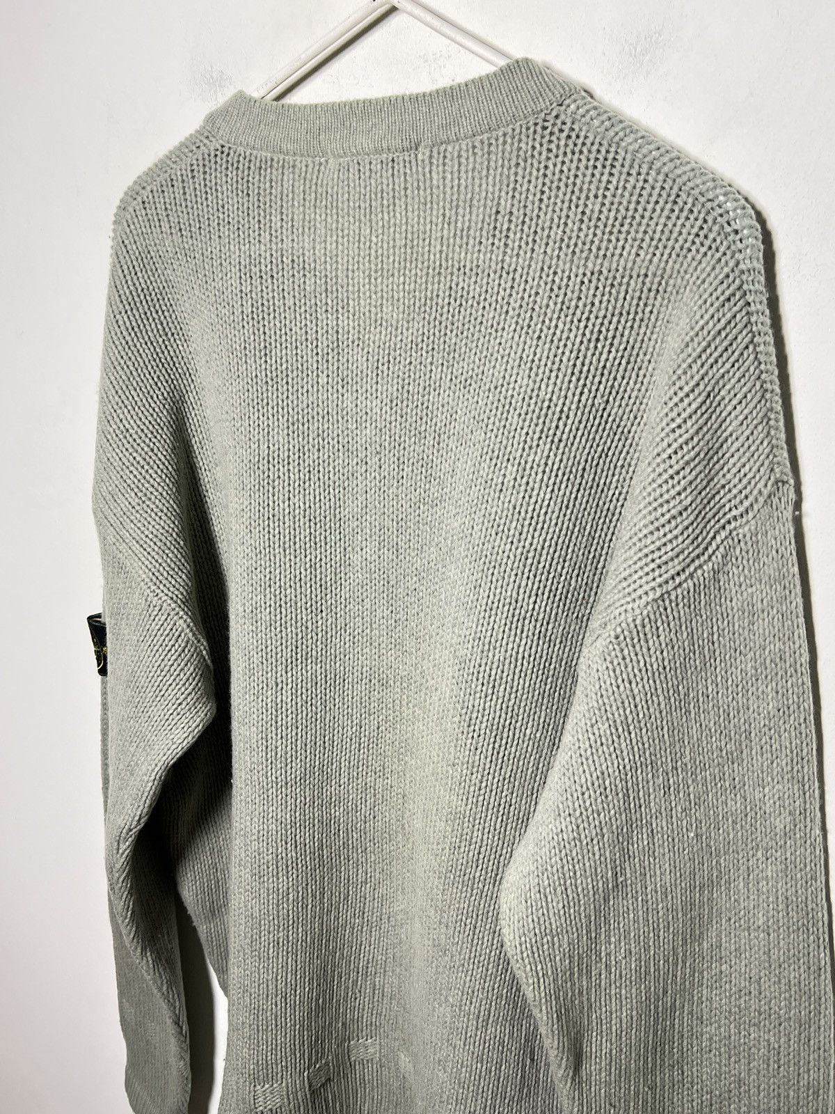 Stone Island stone island 80s knit v-neck vintage archive sweater Size US M / EU 48-50 / 2 - 12 Thumbnail