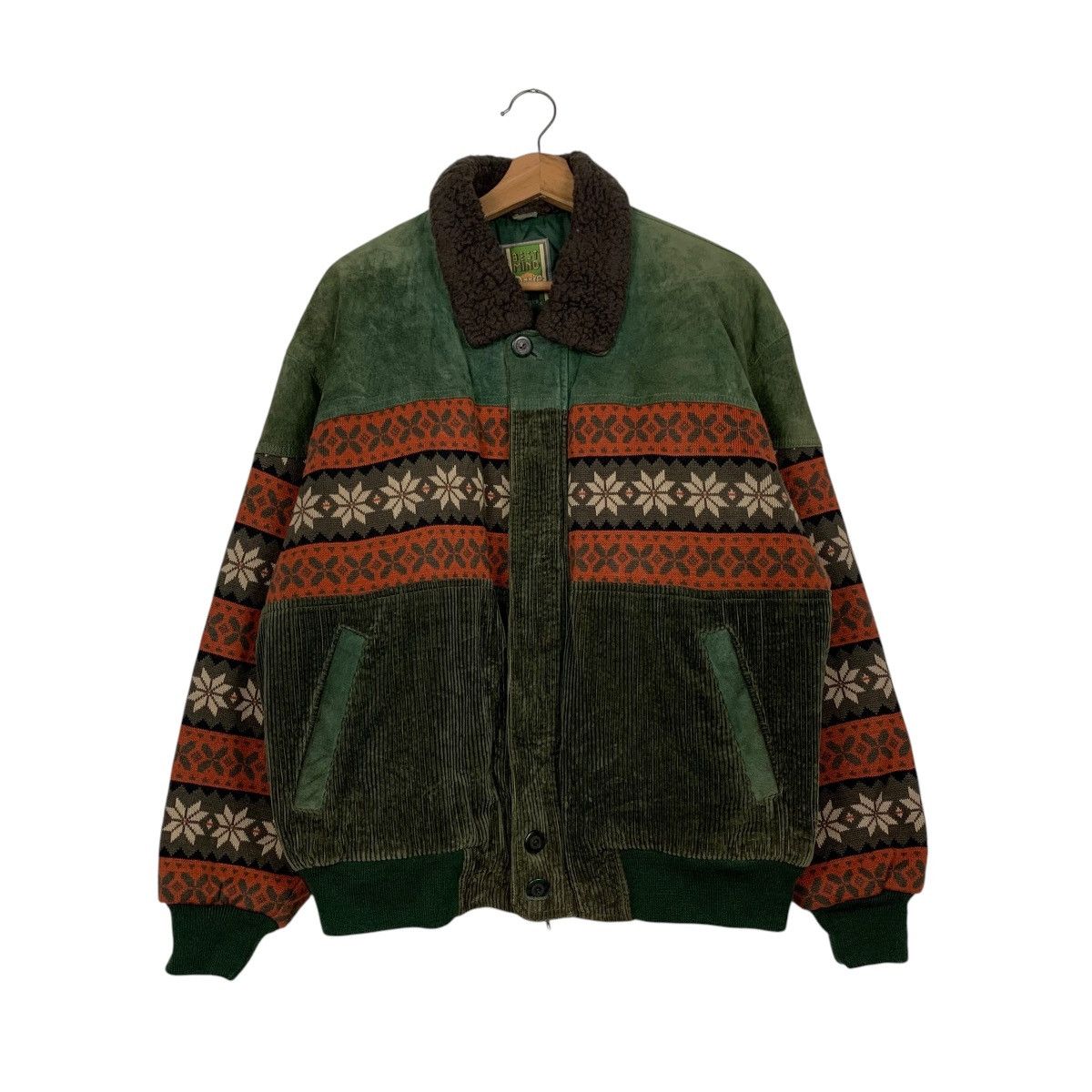 Vintage 90’s DARJE Native Design Hybrid Pig Skin Jacket #2857-C129 Size US L / EU 52-54 / 3 - 1 Thumbnail