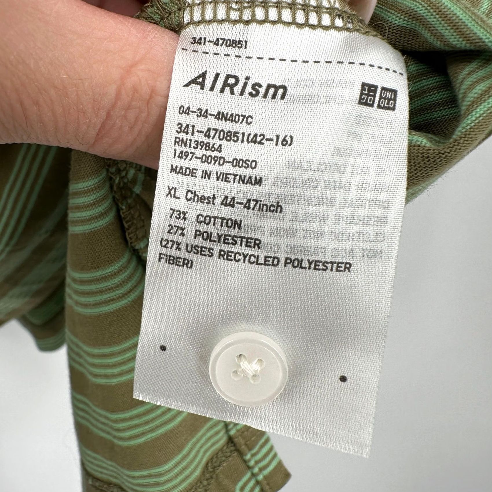 Uniqlo Uniqlo AIRism Polo Shirt Brown Green XL Tennis Roger Federer JW Anderson Striped Size US XL / EU 56 / 4 - 4 Thumbnail