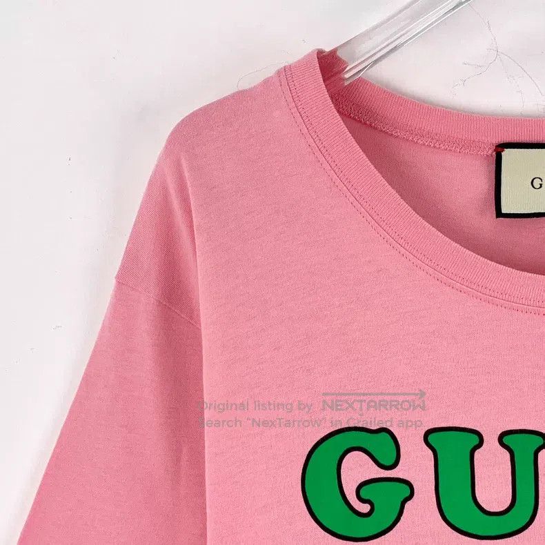 Gucci Gucci Pink deer floral printed cotton round-neck short-sle Size M / US 6-8 / IT 42-44 - 3 Thumbnail