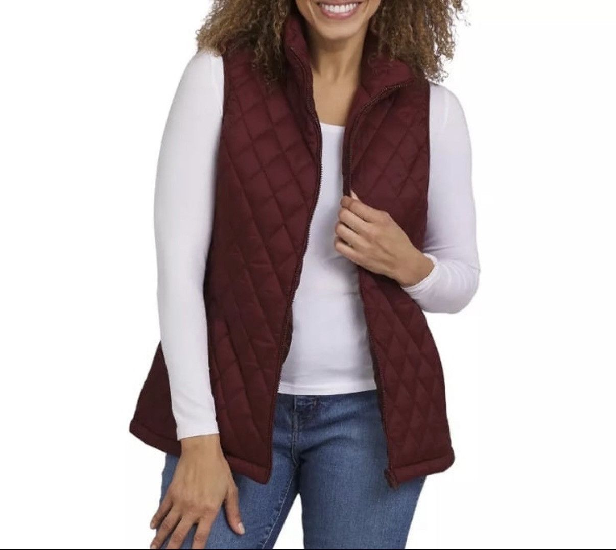 Lands' End Lands’ End Women’s 3 in 1 Hooded Burgundy Jacket Coat Size M / US 6-8 / IT 42-44 - 8 Thumbnail