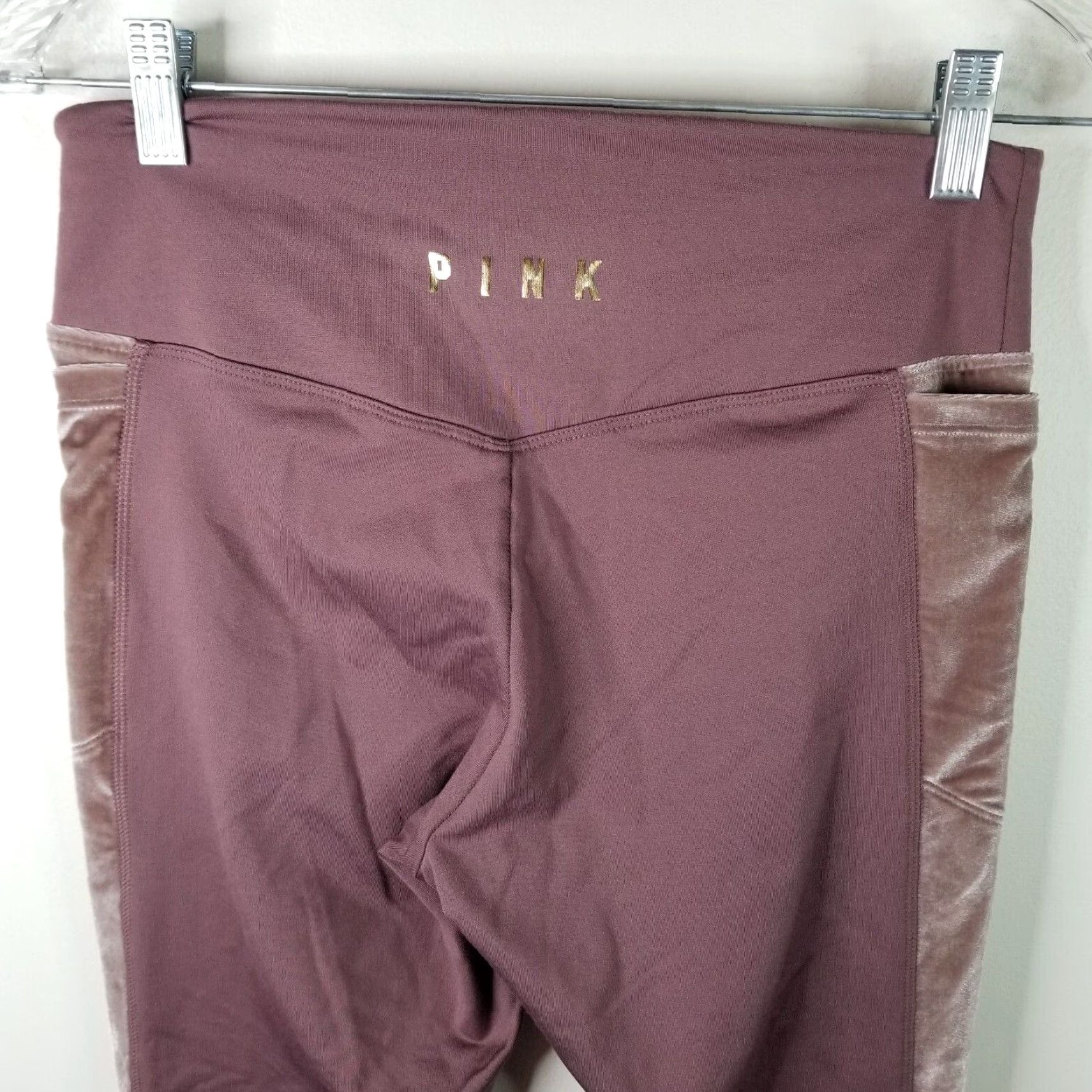 Victoria's Secret Victoria's Secret Velvet Compression Yoga Pants Purple Women's Medium Size 32" / US 10 / IT 46 - 5 Thumbnail
