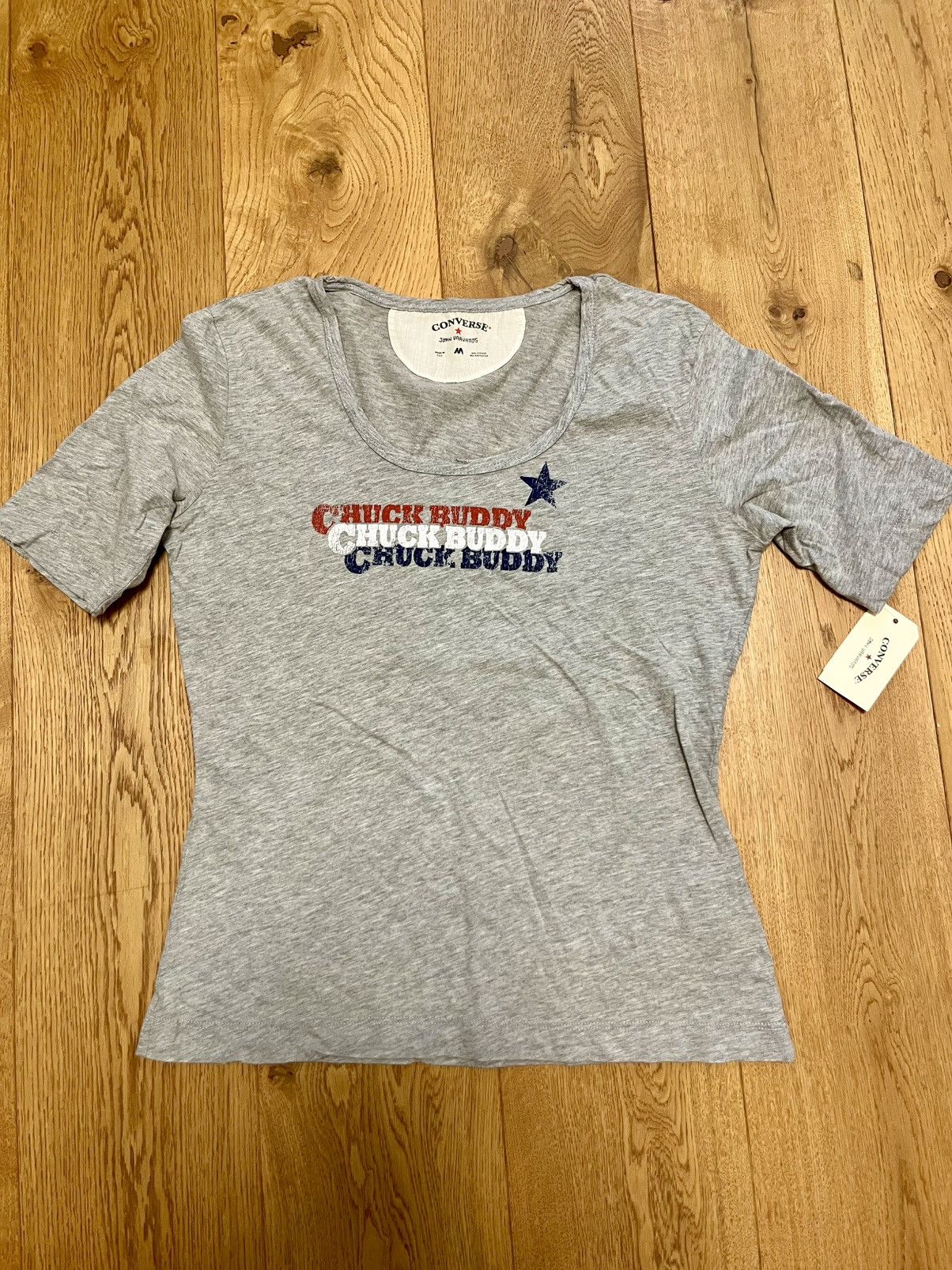 Converse Converse × John Varvatos “Chuck Buddy” Graphic Tee — Grey Size M / US 6-8 / IT 42-44 - 2 Thumbnail