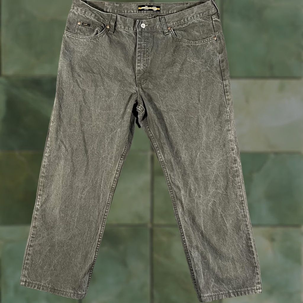 Lee Lee Jeans Mens 40x32 Green Stone Wash Regular Fit Straight Leg Denim Vintage Y2K Size US 40 / EU 56 - 1 Thumbnail