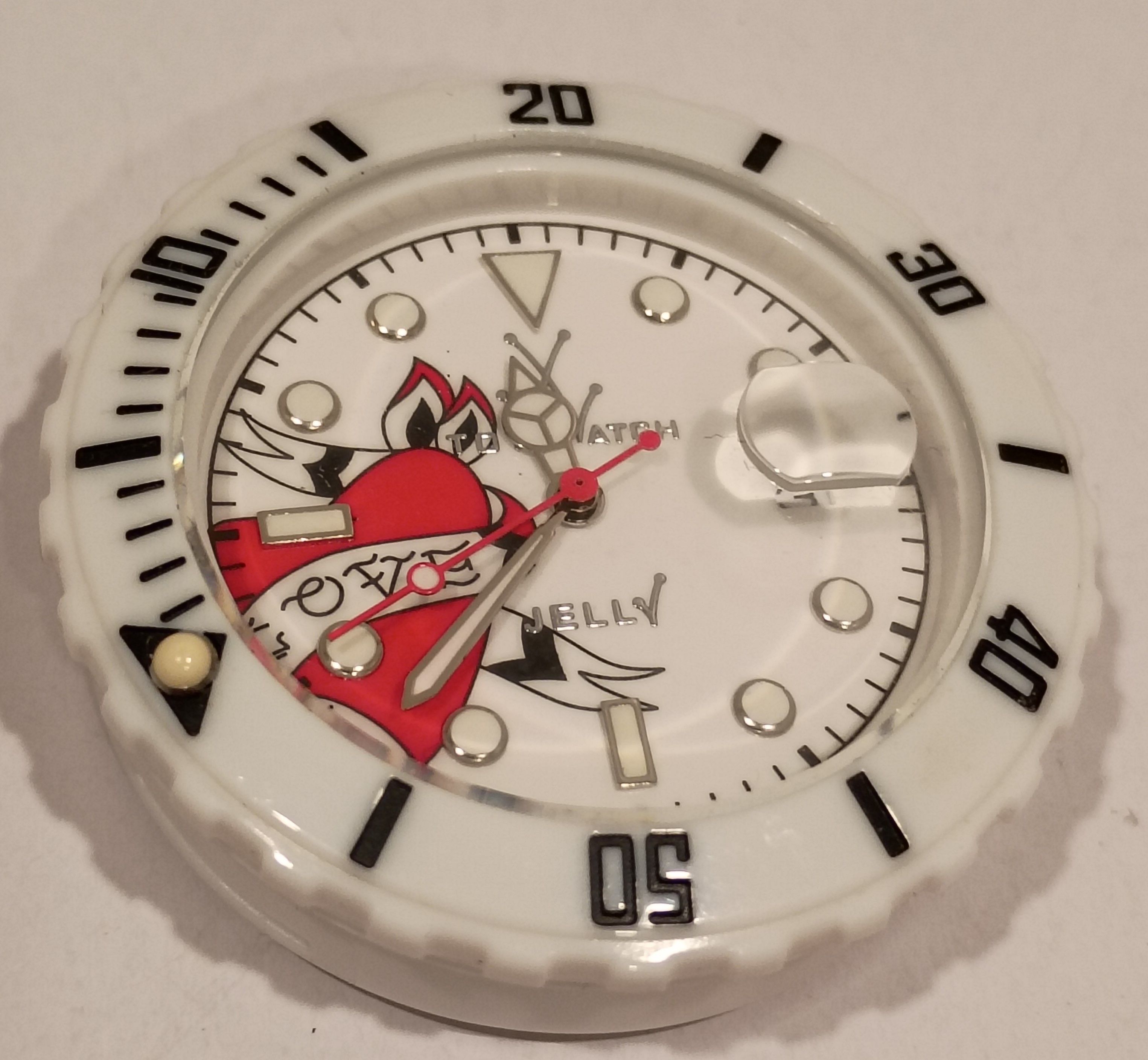 Other ToyWatch Jelly Tattoo Watch JYT01WH White Pin Up Love Size ONE SIZE - 7 Thumbnail