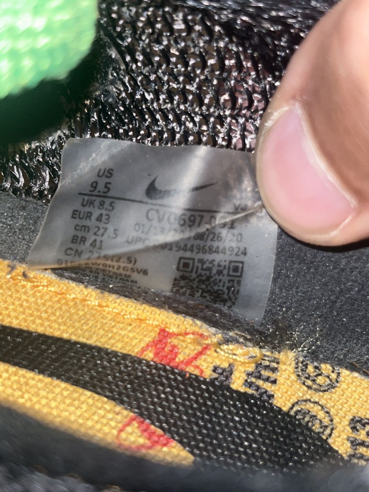 Nike × Off-White Size 9.5 - OFF-WHITE x Nike Air Zoom Tempo Next% Black Green Size US 9.5 / EU 42-43 - 8 Thumbnail