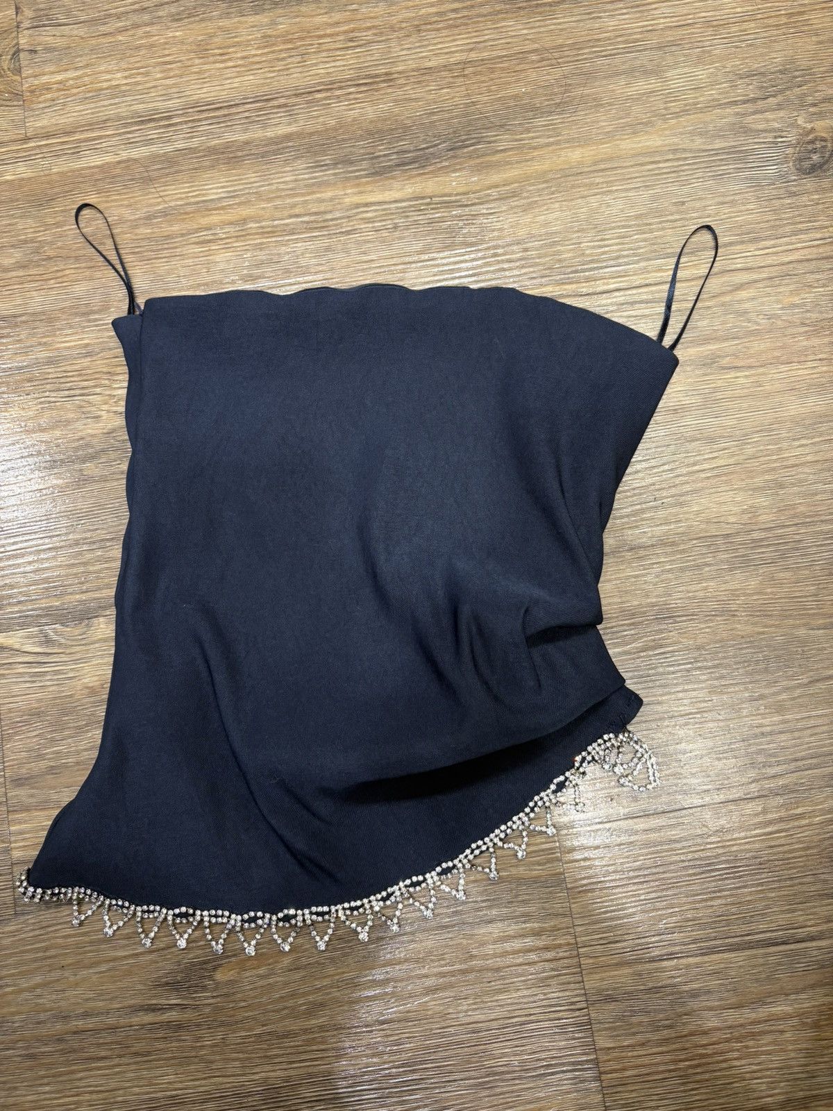 Zara small navy blue top with silver accents Size S / US 4 / IT 40 - 1 Thumbnail