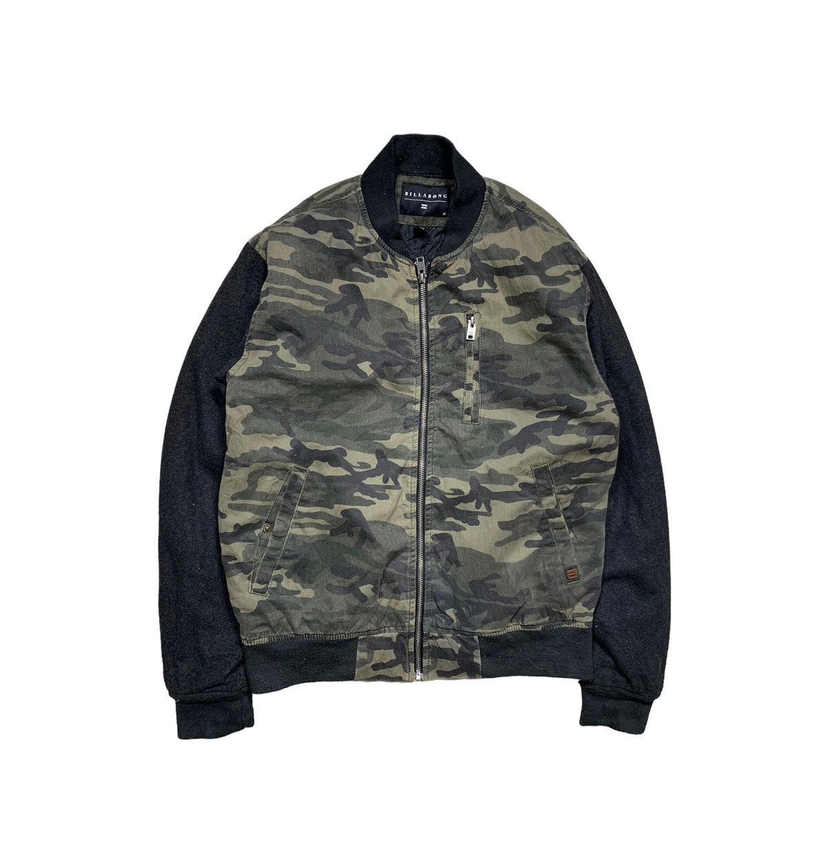 image of Billabong Varsity Jacket Camo Medium Size in Black, Men's