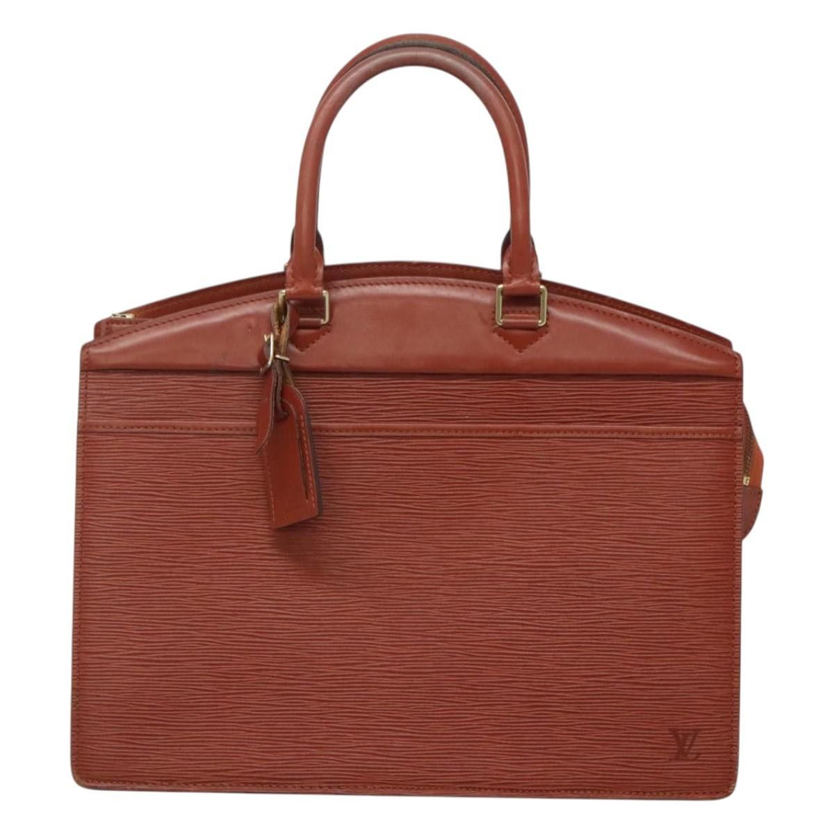 Louis Vuitton LOUIS VUITTON Epi Riviera Hand Bag Brown M48183 Size ONE SIZE - 13 Thumbnail