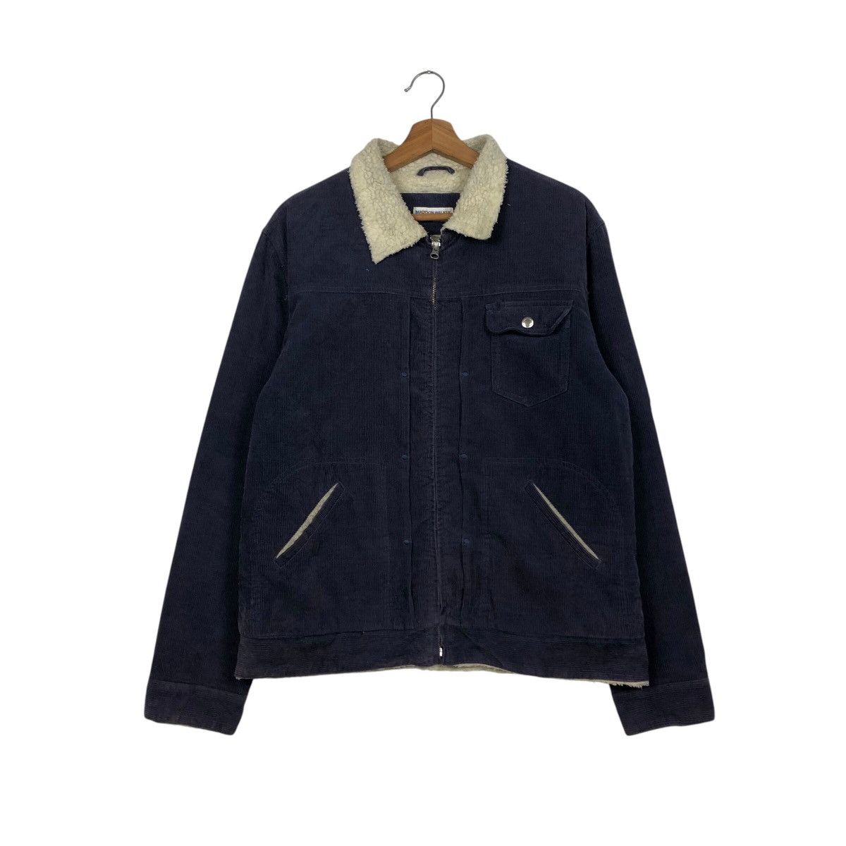 Issey Miyake Vintage Biker Corduroy Jacket Madison Walker Sherpa Blanket Size US L / EU 52-54 / 3 - 2 Thumbnail