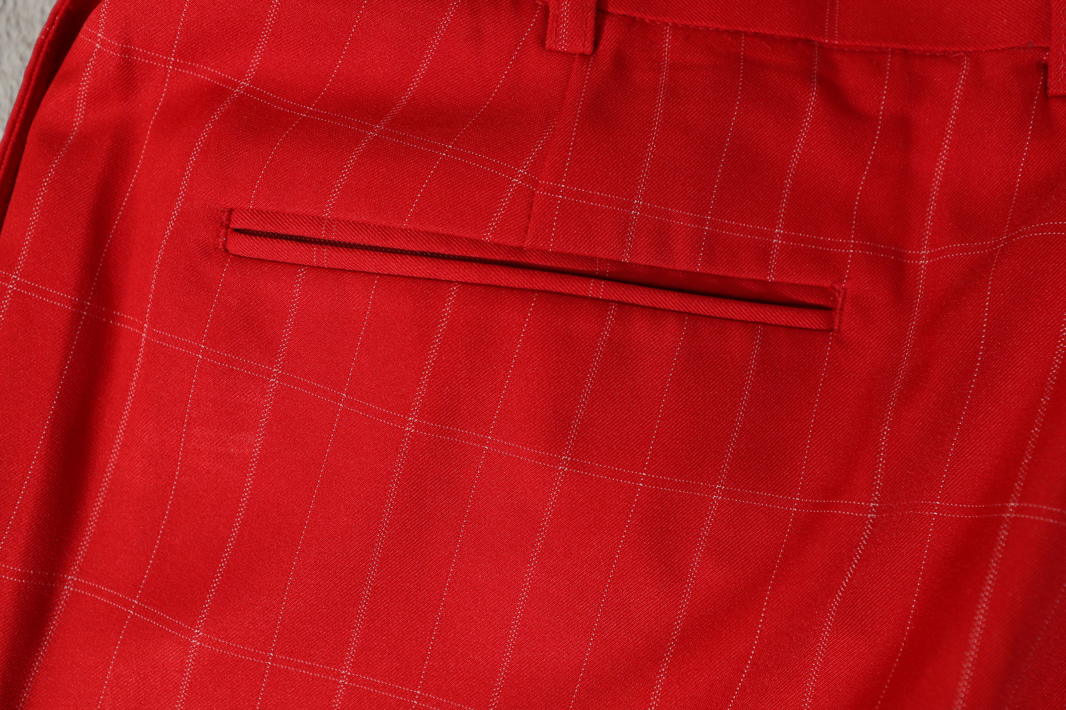 Other Il Canto Vintage Italian Red Striped Dress Pants (39) Size US 39 - 9 Thumbnail