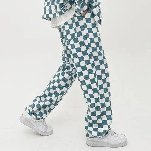 image of Retro Colour Block Ripped Pants, Men's (Size 42)