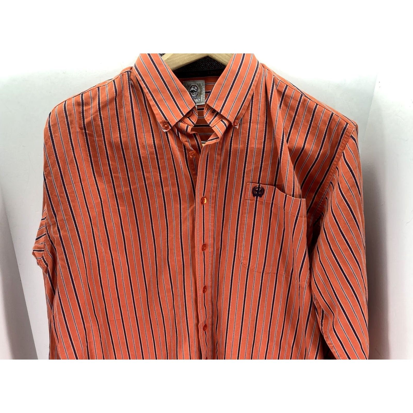 Vintage VINTAGE Cinch Western Shirt Men M Orange Stripe Long Sleeve Button Rodeo Mens Size US M / EU 48-50 / 2 - 2 Thumbnail