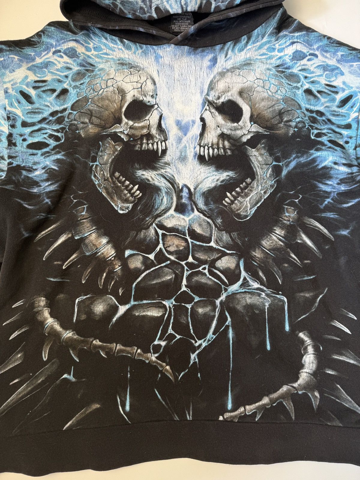 Affliction × Vintage Hoodie Spiral vintage Skulls opium Avantgarde sk8 y2k Size US L / EU 52-54 / 3 - 9 Thumbnail