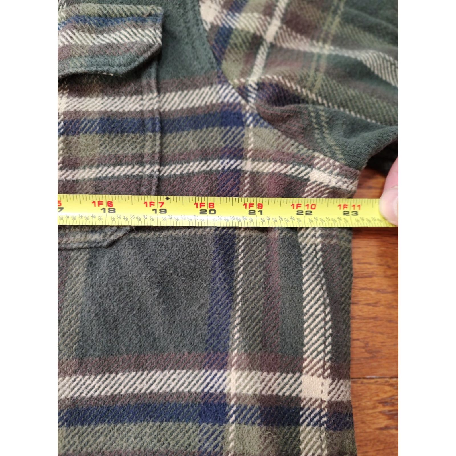 Orvis VINTAGE Orvis Flannel Jacket Mens Size Large Green Plaid Button Up Thick Shacket Shirt Size US L / EU 52-54 / 3 - 7 Thumbnail