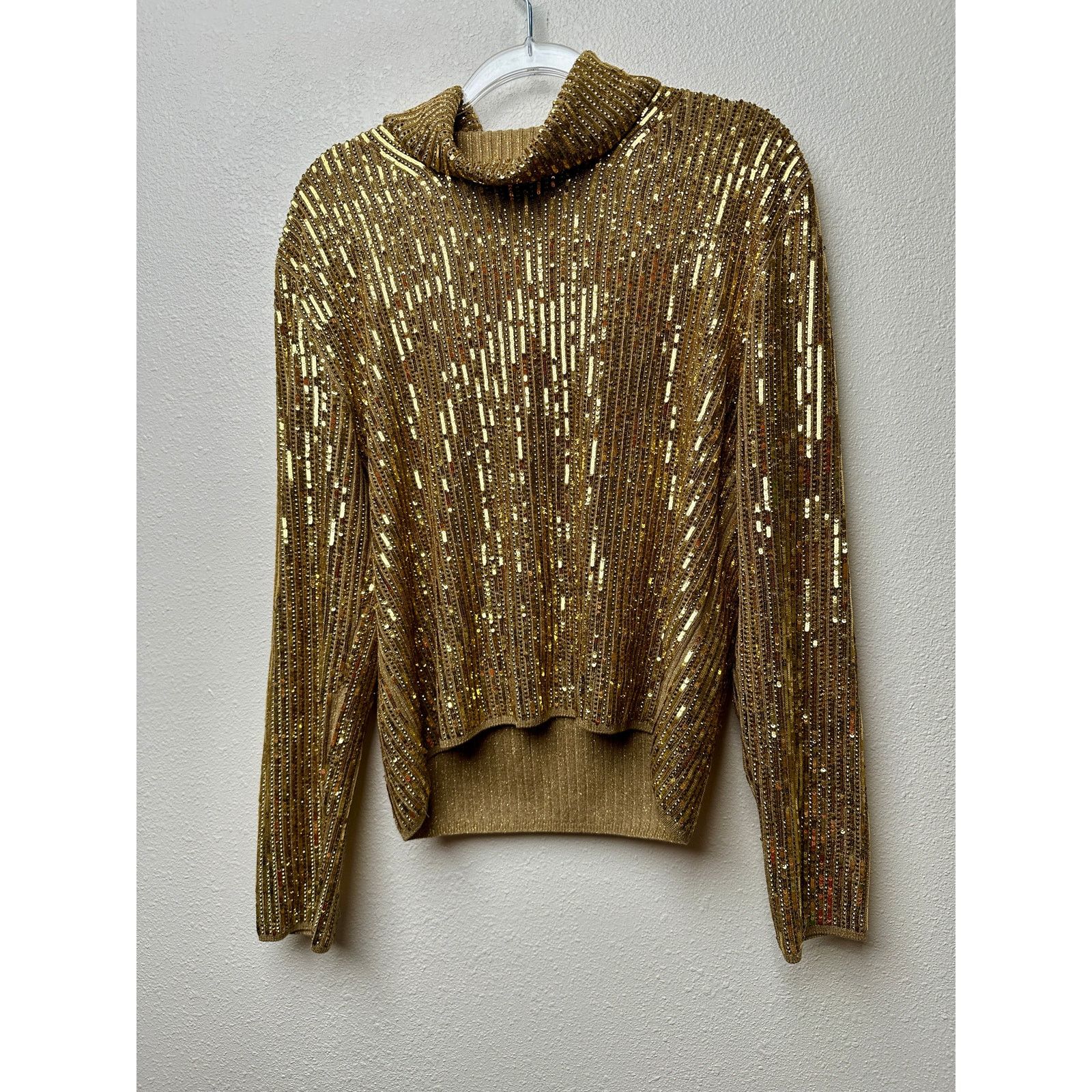 Gucci Gucci Sweater Gold Womens US M Sequin Turtleneck Size M / US 6-8 / IT 42-44 - 5 Thumbnail