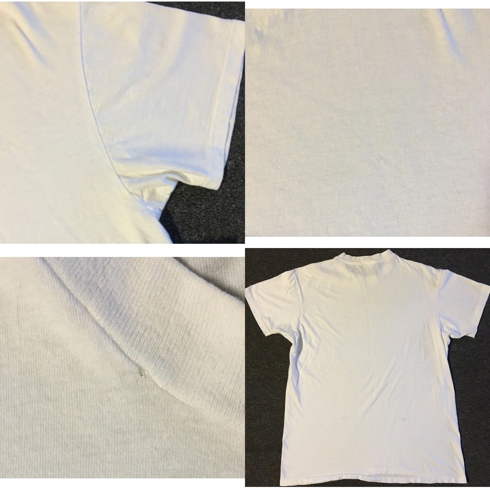 Hanes VINTAGE Hanes Shirt L White 90s Biker Grunge Punk Skate Surf Trucker Distressed Single Stitch Mens T-Shirt Distressed Collection Size US L / EU 52-54 / 3 - 8 Thumbnail