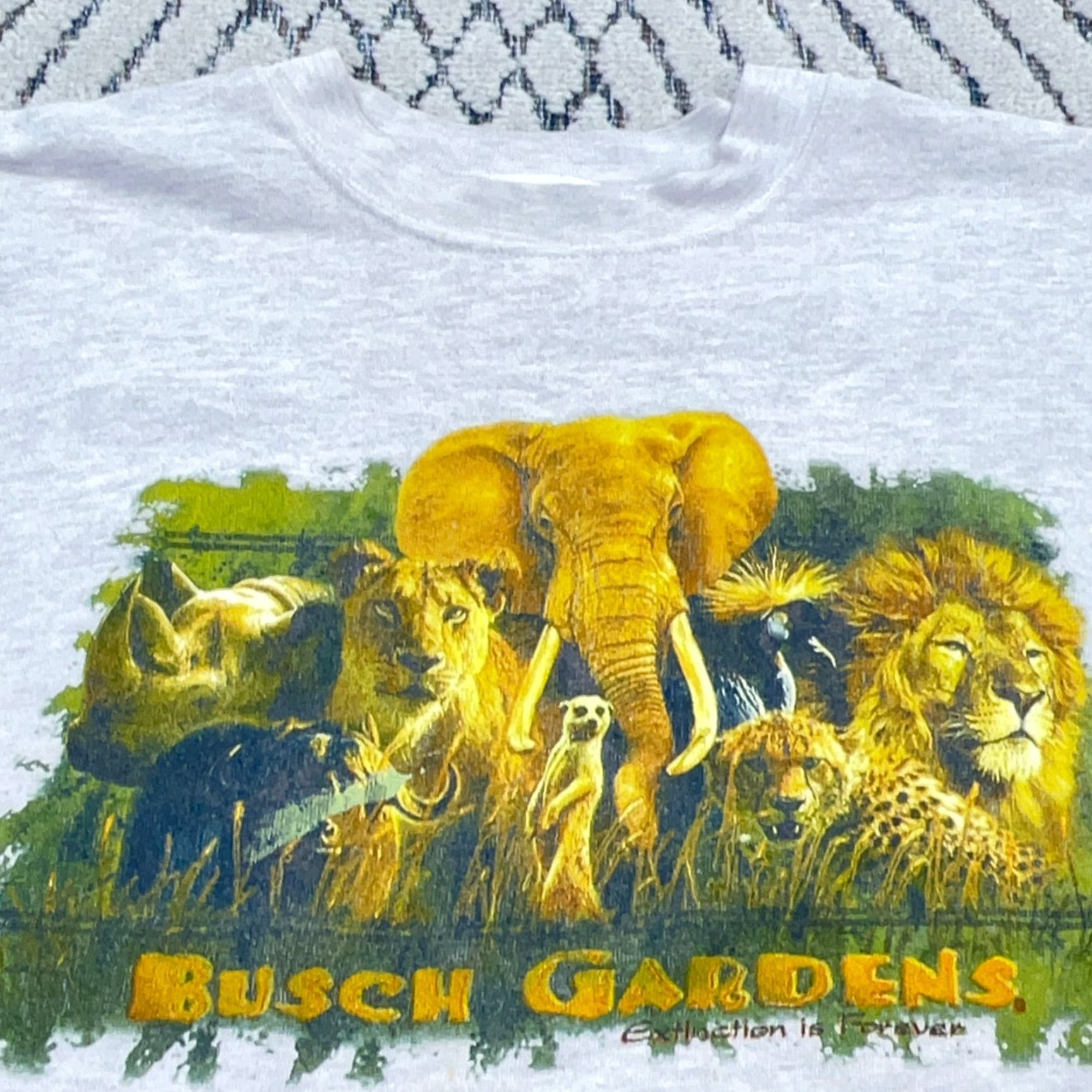 Lee VINTAGE Busch Gardens Sweatshirt Men XL Gray Crew Neck Nature 90s Y2K Lee Logo Embroidered Graphic Print Solid All Seasons Heavyweight City? Size US XL / EU 56 / 4 - 2 Thumbnail